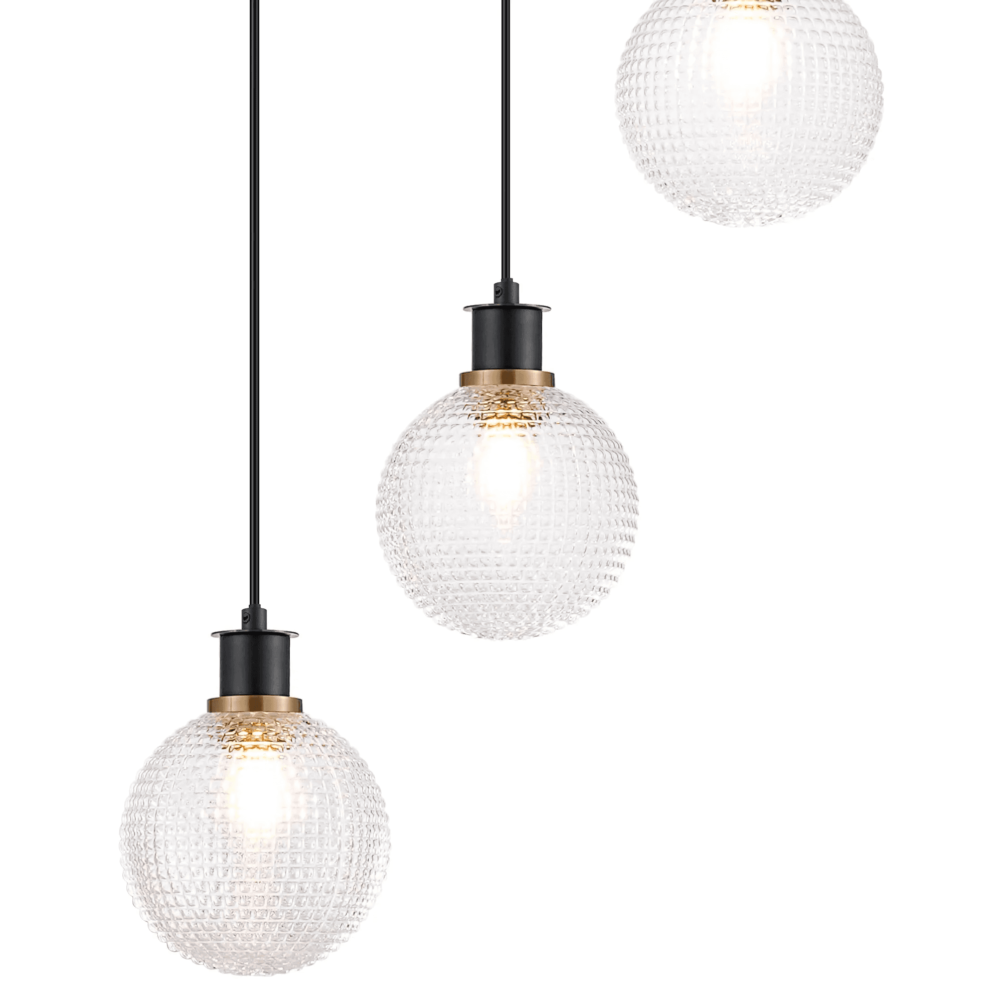Fabula Devon 5 Light Pendant - Brass & Satin Black