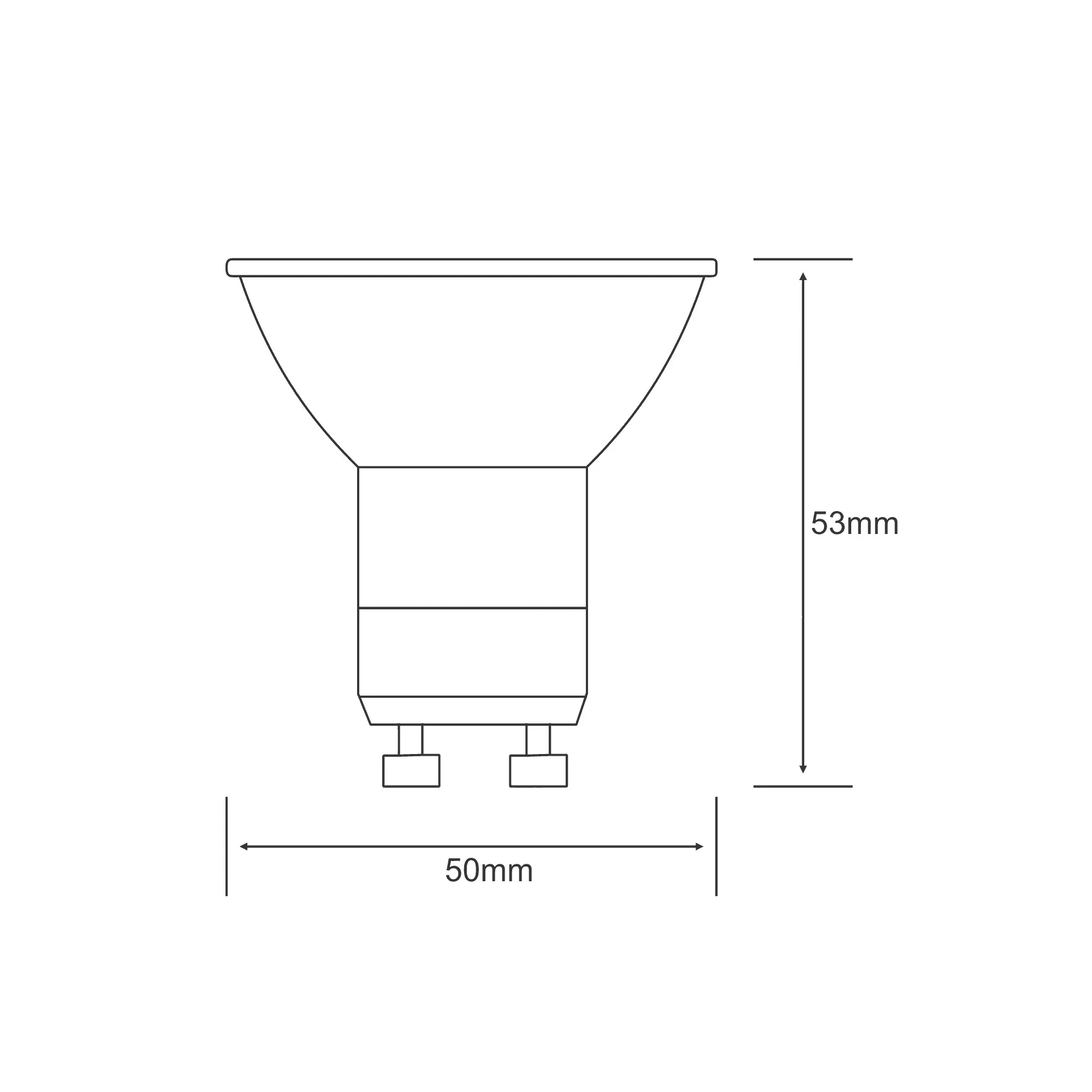 Luxram HaloLED GU10 4.5W 36º Warm White - 3000k (Non-Dimming)