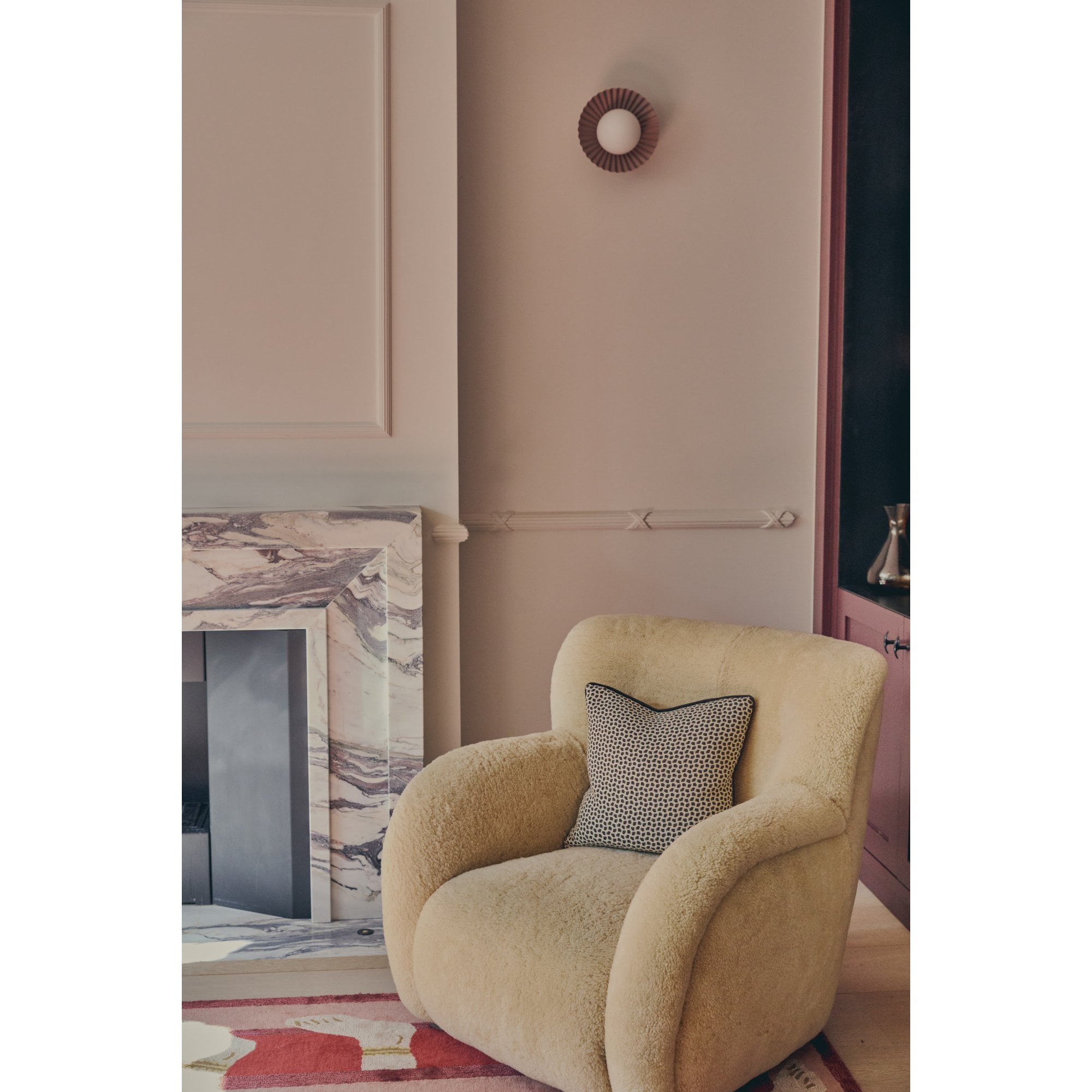 houseof. The Pleat Wall Light - Burgundy & Lilac