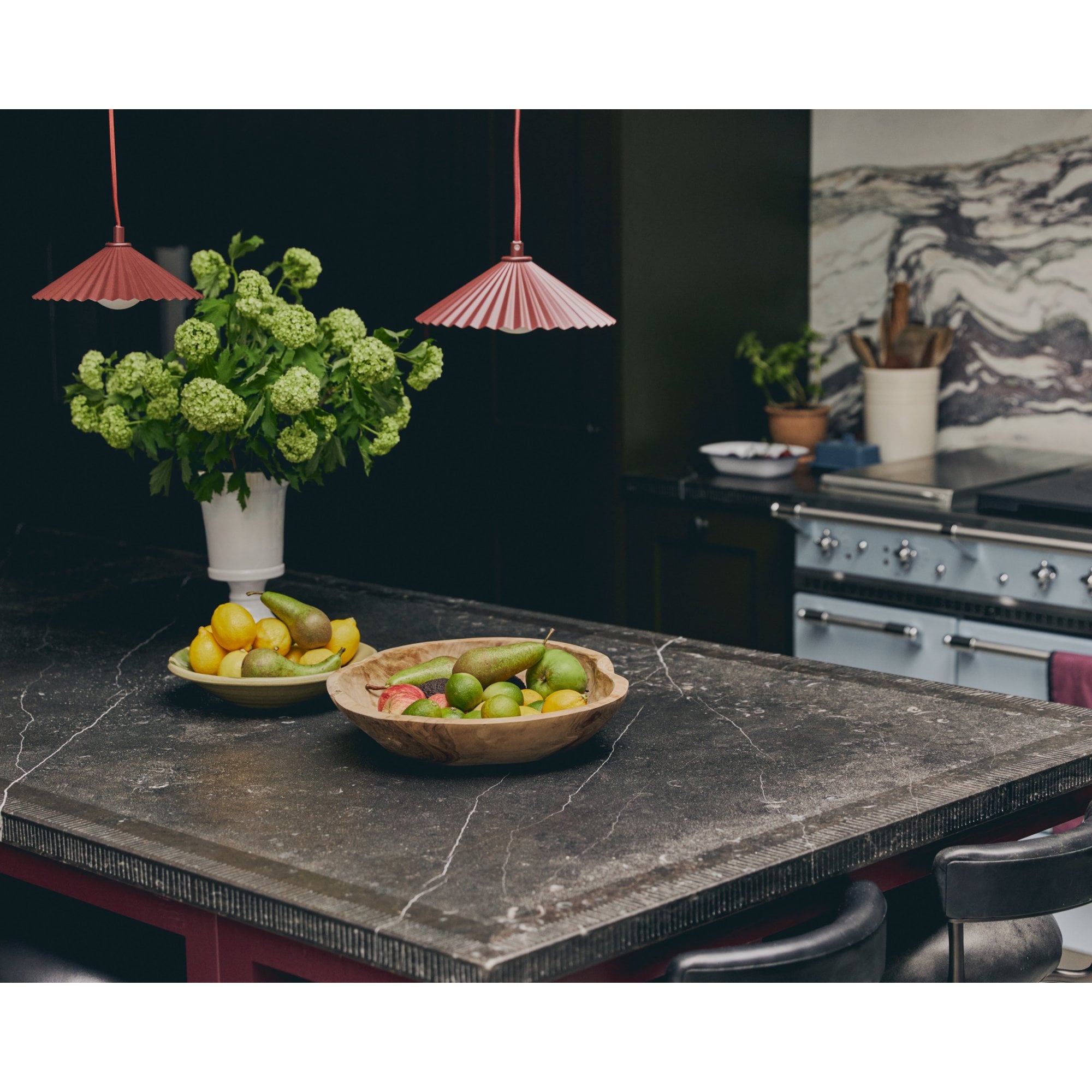 houseof. The Small Pleat Ceiling Pendant - Burgundy & Lilac