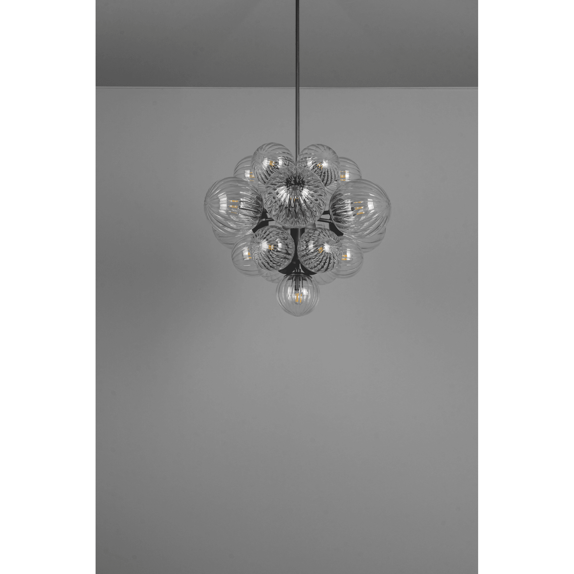 Schwung Nova 19 Light Chandelier - Dries Ribbon Glass