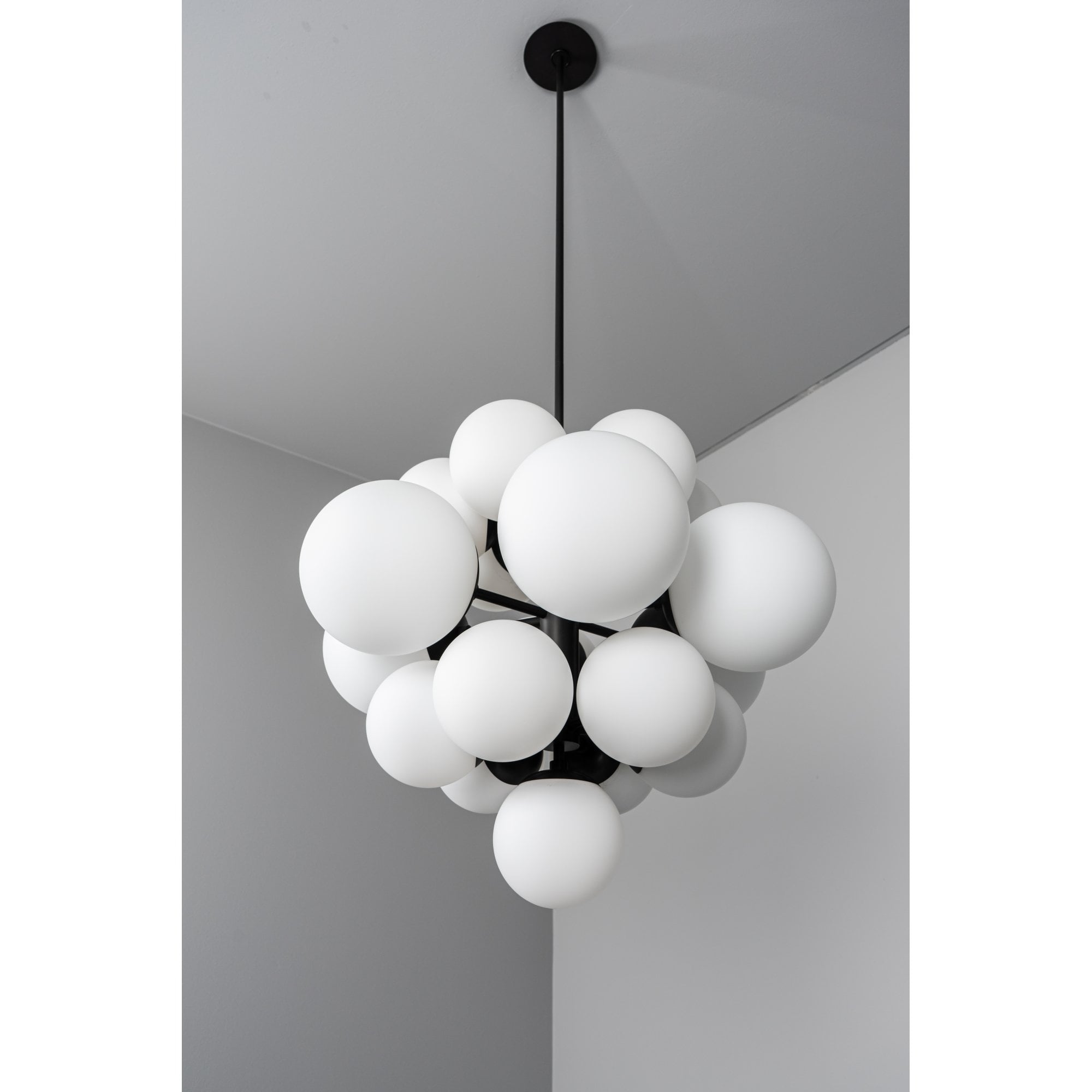 Schwung Nova 19 Light Chandelier - Opal Mat Glass