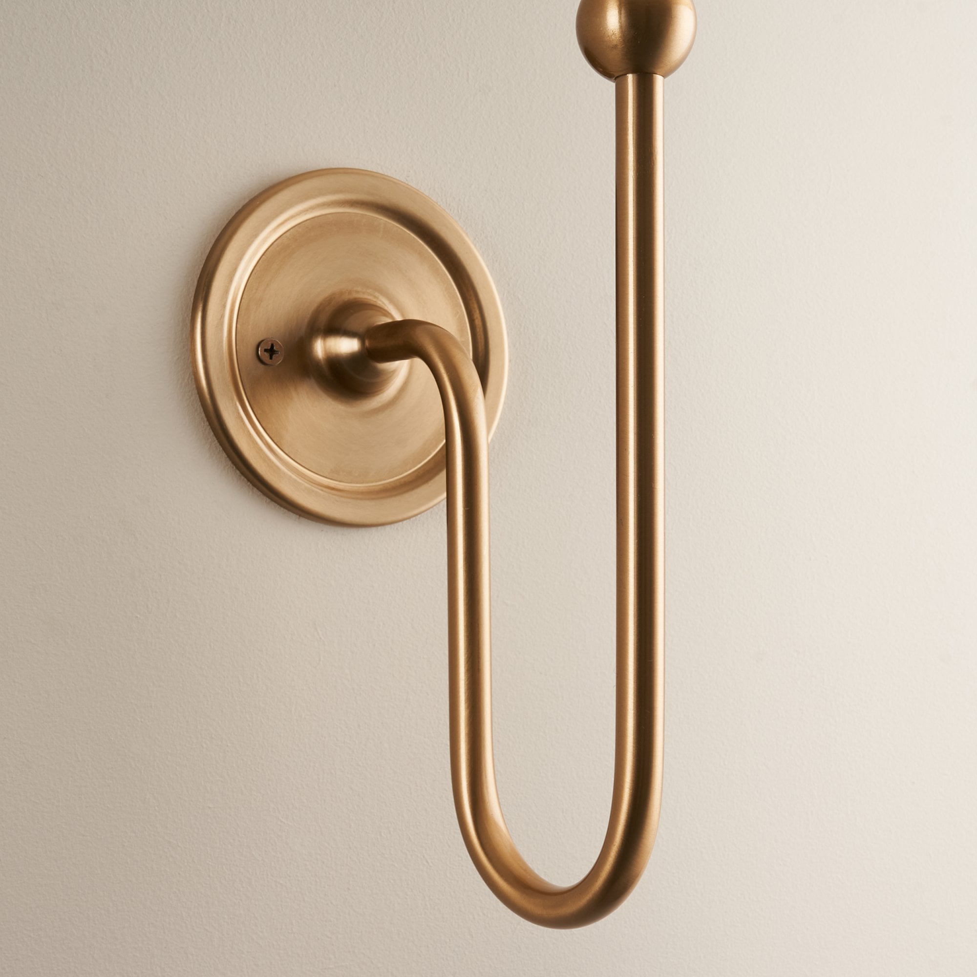 Endon Santiago Single Light Wall - Brushed Aged Brass Plate