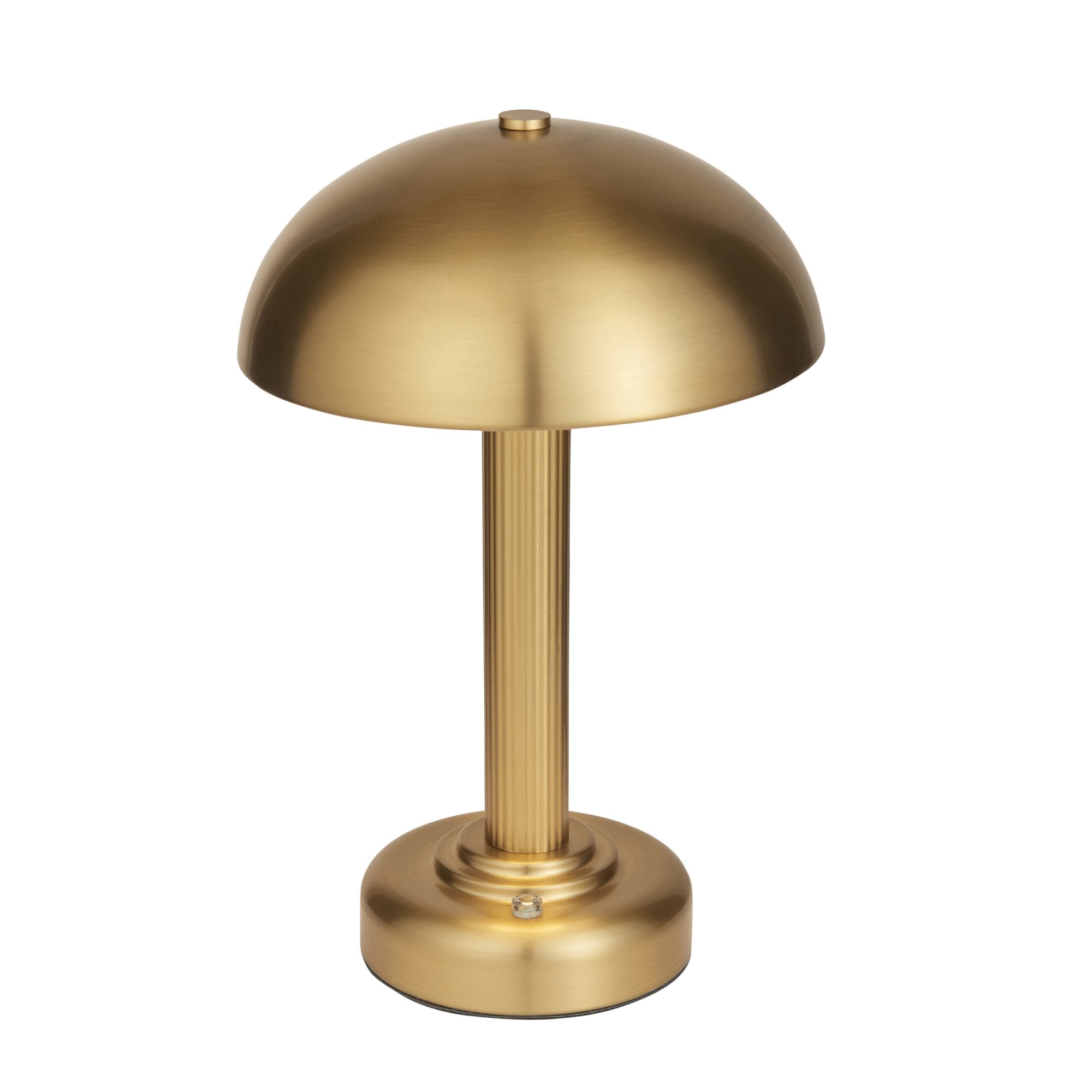 Endon Bridport Rechargeable Single Light Table Lamp - Warm Brass Plate
