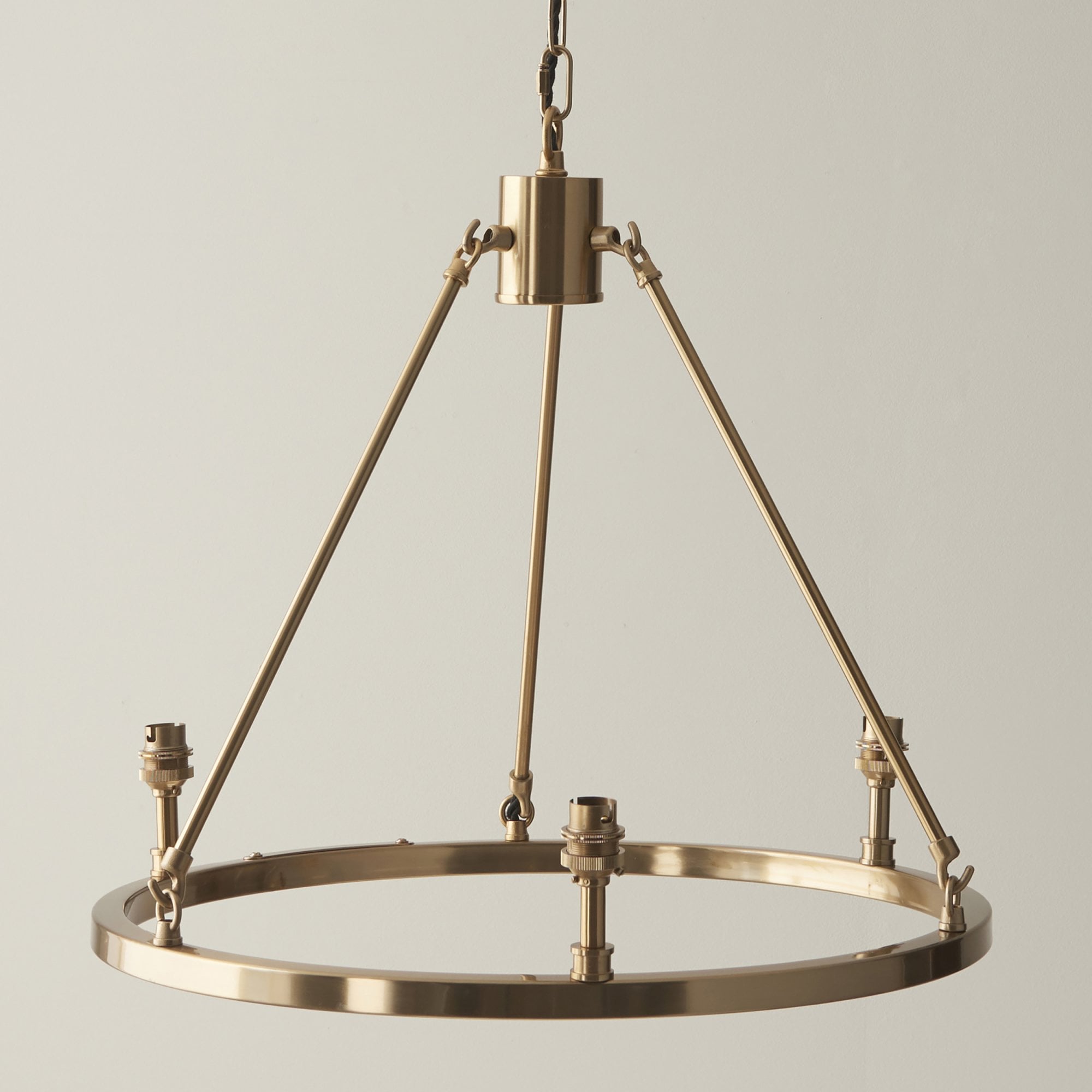 Endon Chester 3 Light Pendant - Brushed Aged Brass Plate