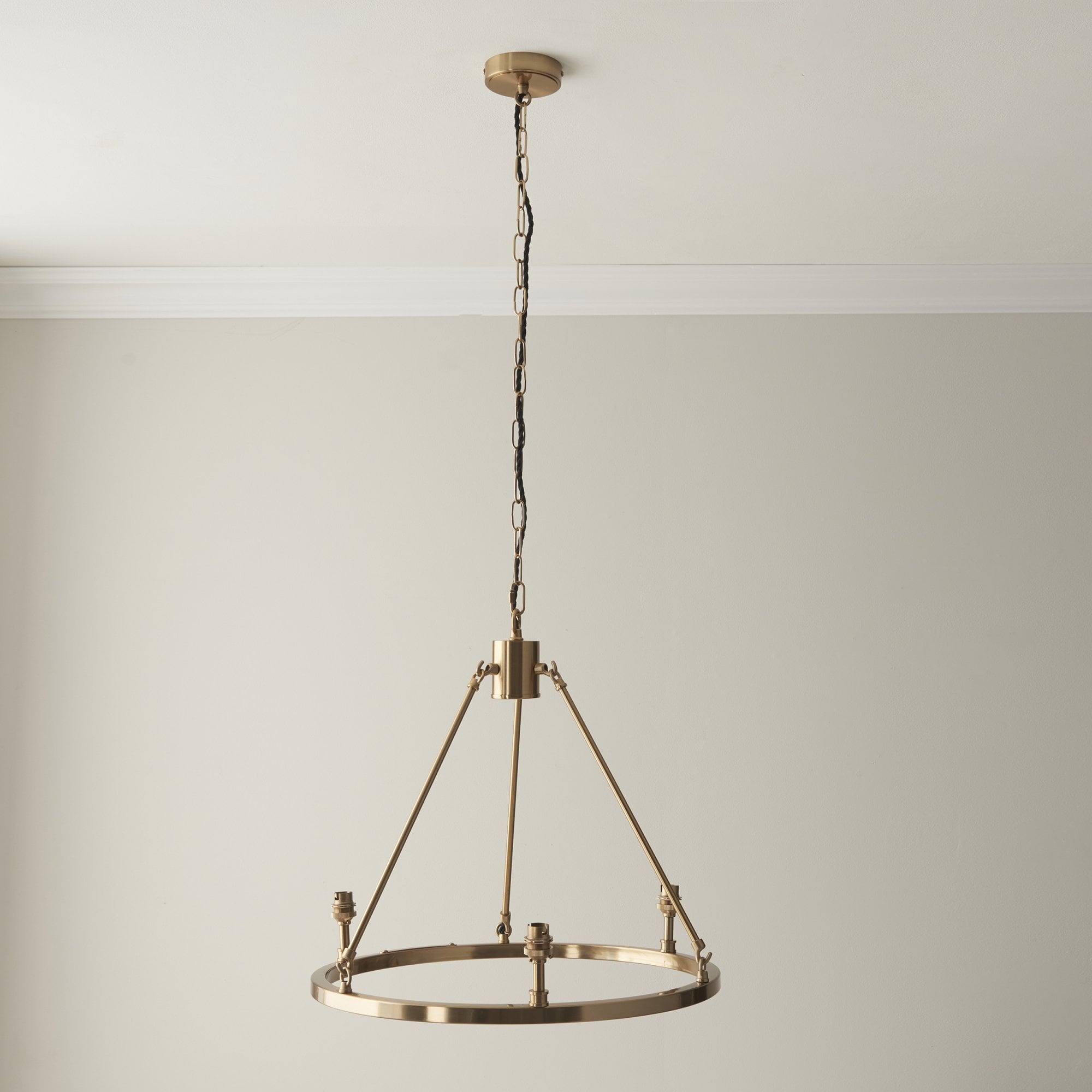 Endon Chester 3 Light Pendant - Brushed Aged Brass Plate