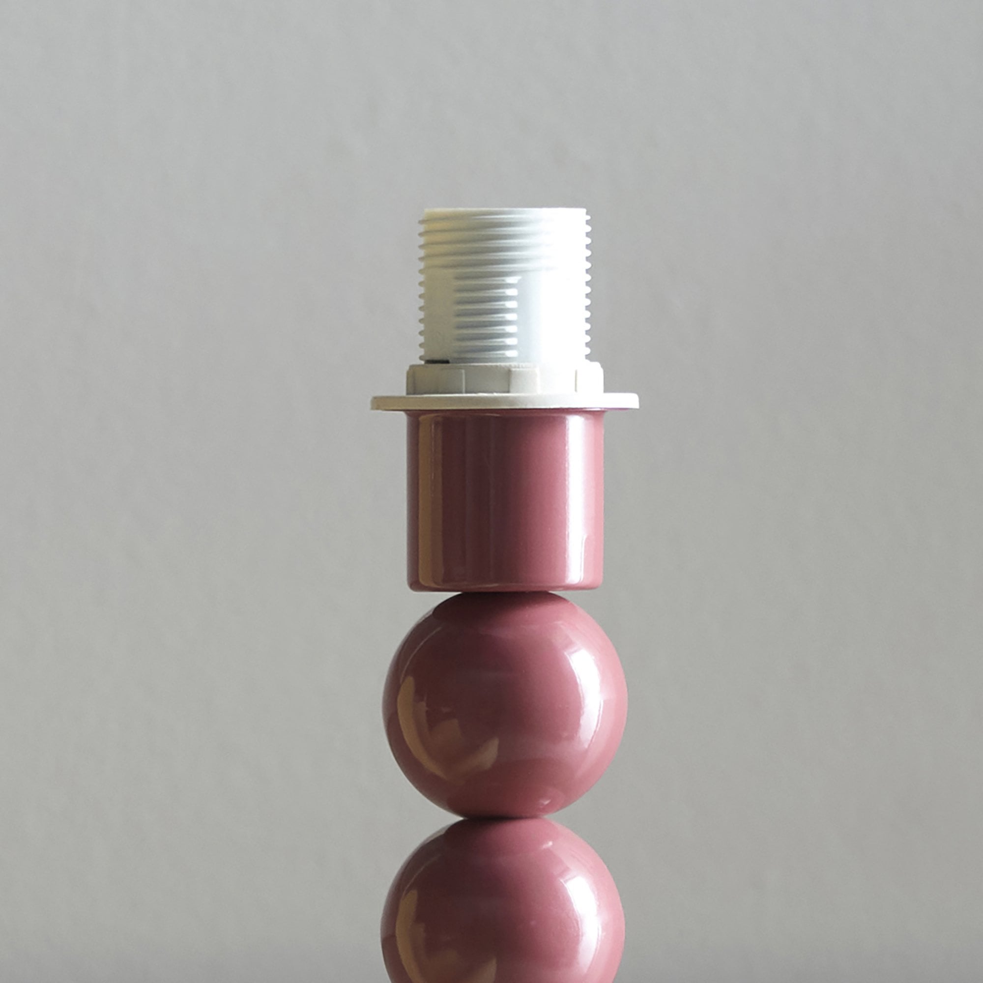 Endon Higgledy Single Light Table Lamp - Gloss Pink Clay Paint