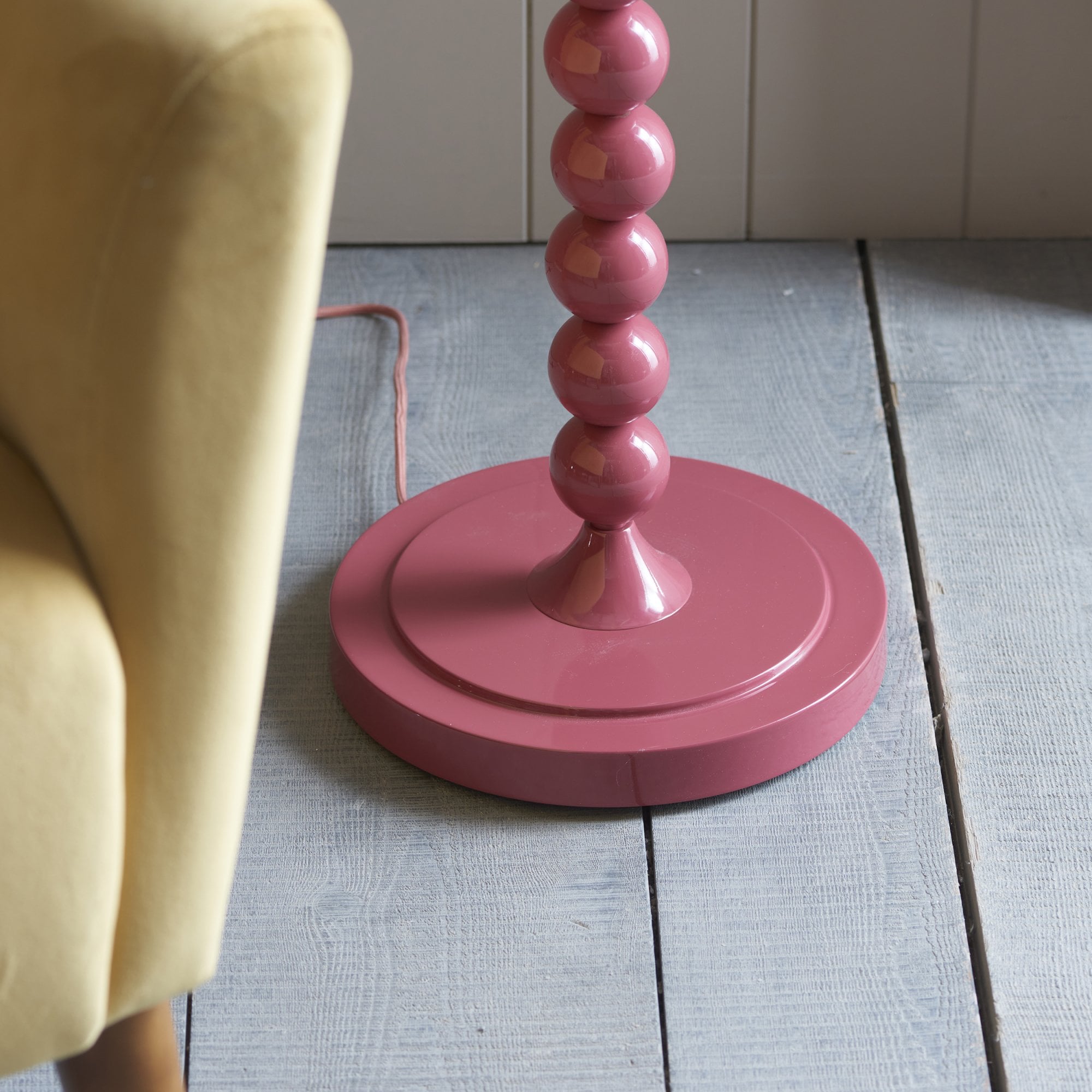 Endon Higgledy Single Light Floor - Gloss Pink Clay Paint