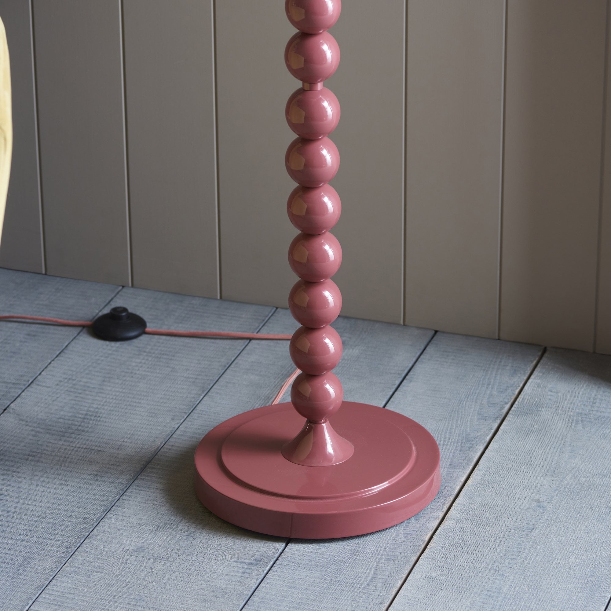 Endon Higgledy Single Light Floor - Gloss Pink Clay Paint