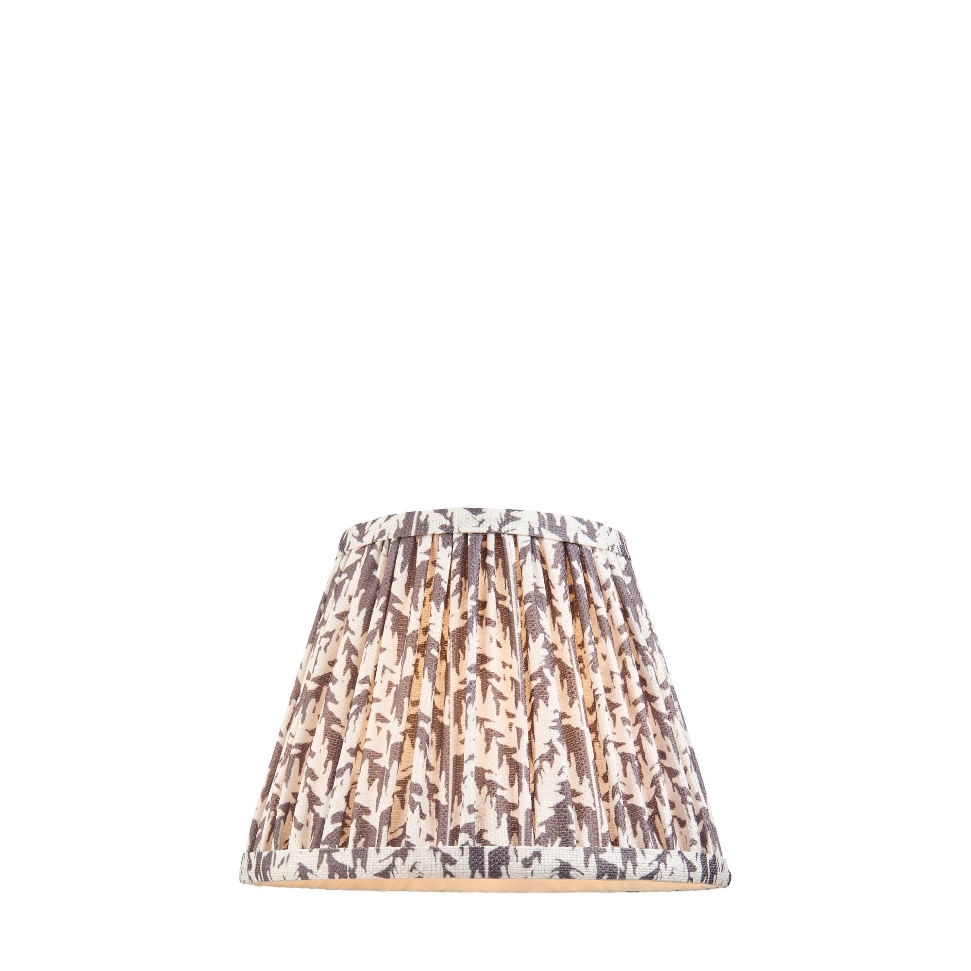 Endon Leaf Single Light Shade 20cm - Pearl Grey Fabric