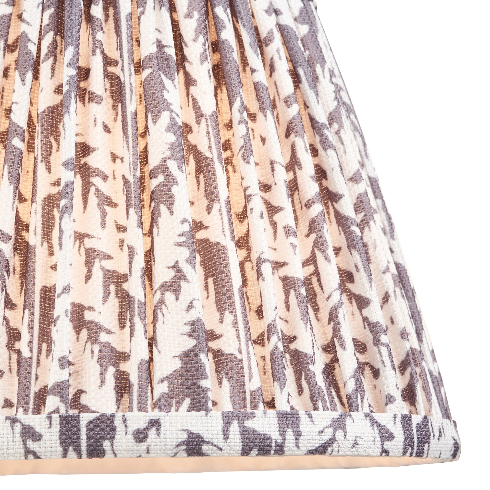 Endon Leaf Single Light Shade 20cm - Pearl Grey Fabric