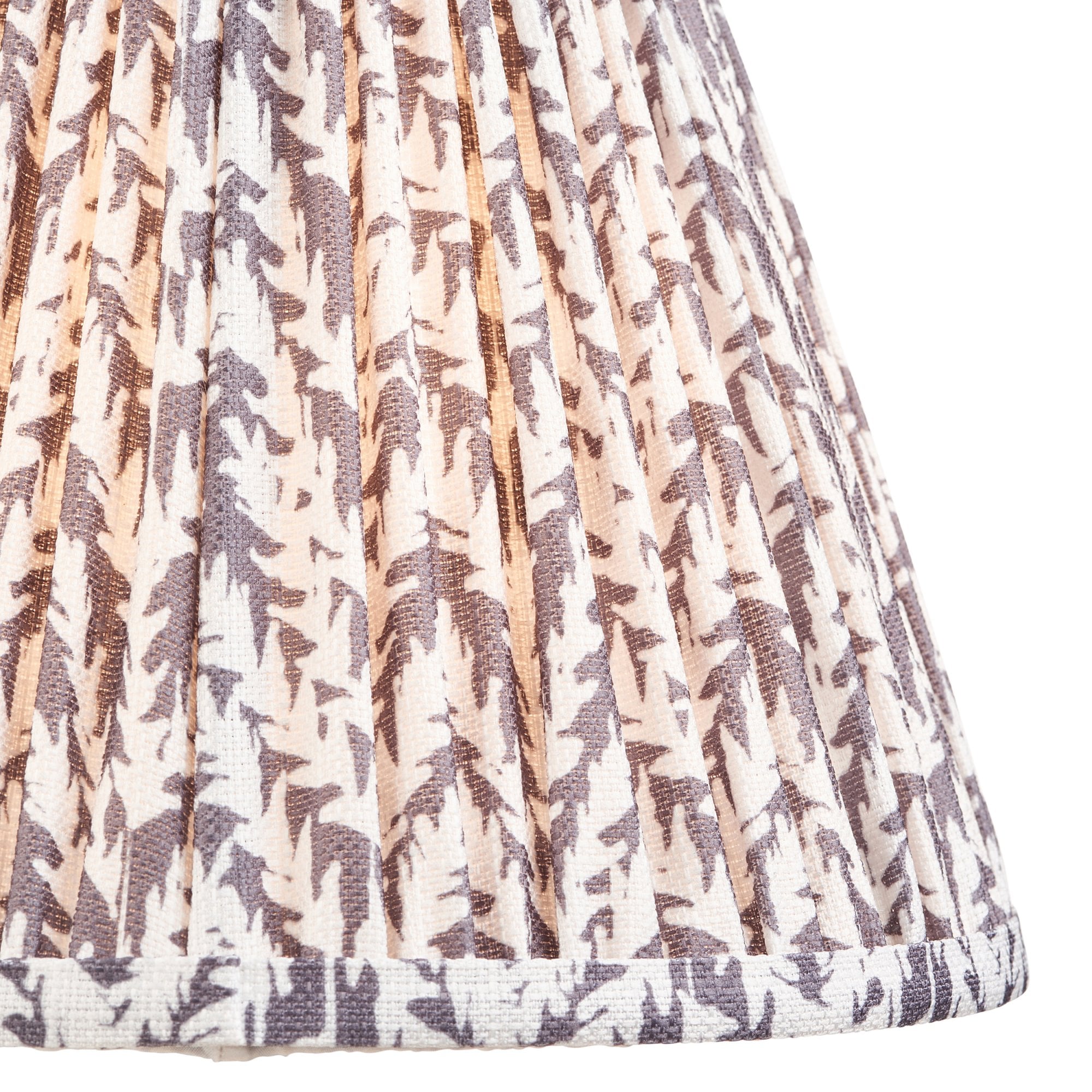 Endon Leaf Single Light Shade 25cm - Pearl Grey Fabric