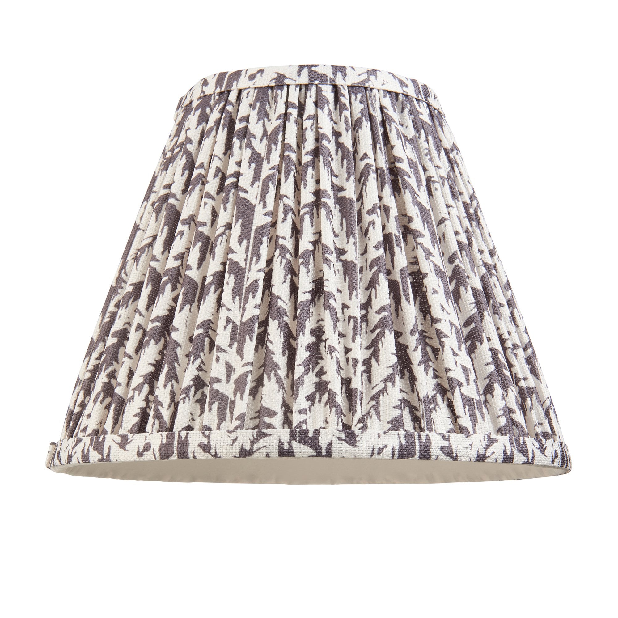 Endon Leaf Single Light Shade 25cm - Pearl Grey Fabric