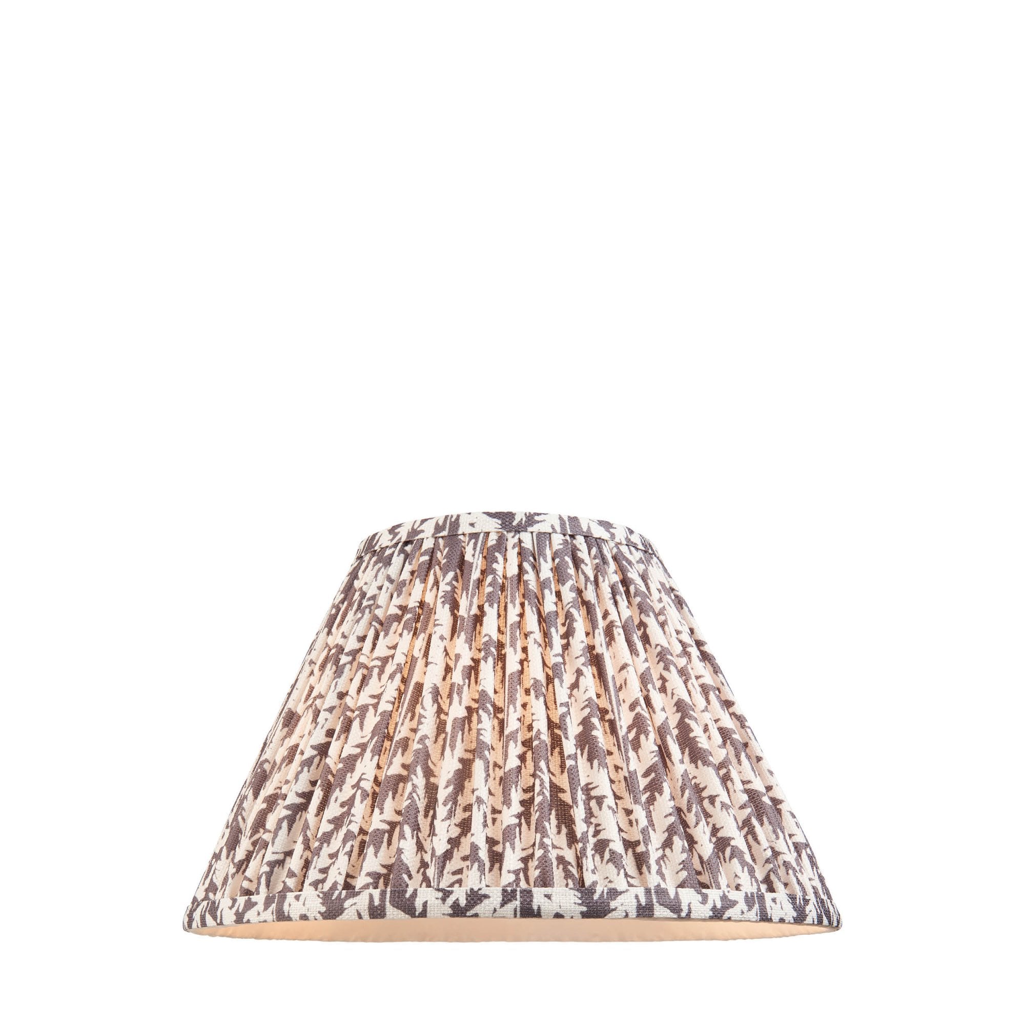 Endon Leaf Single Light Shade 30cm - Pearl Grey Fabric