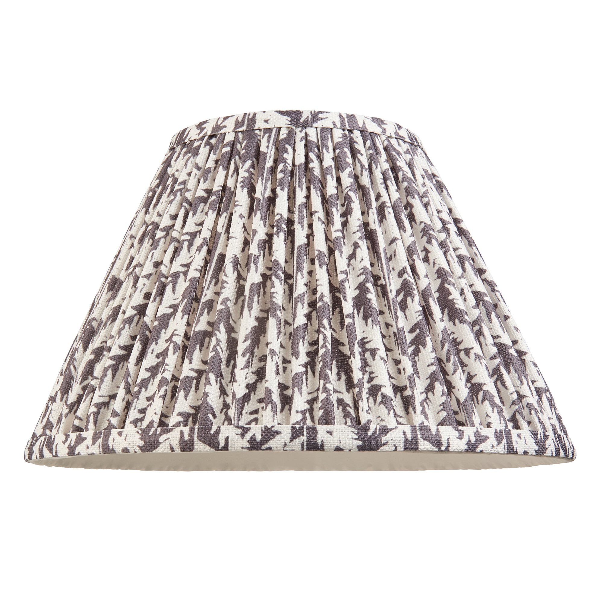 Endon Leaf Single Light Shade 30cm - Pearl Grey Fabric