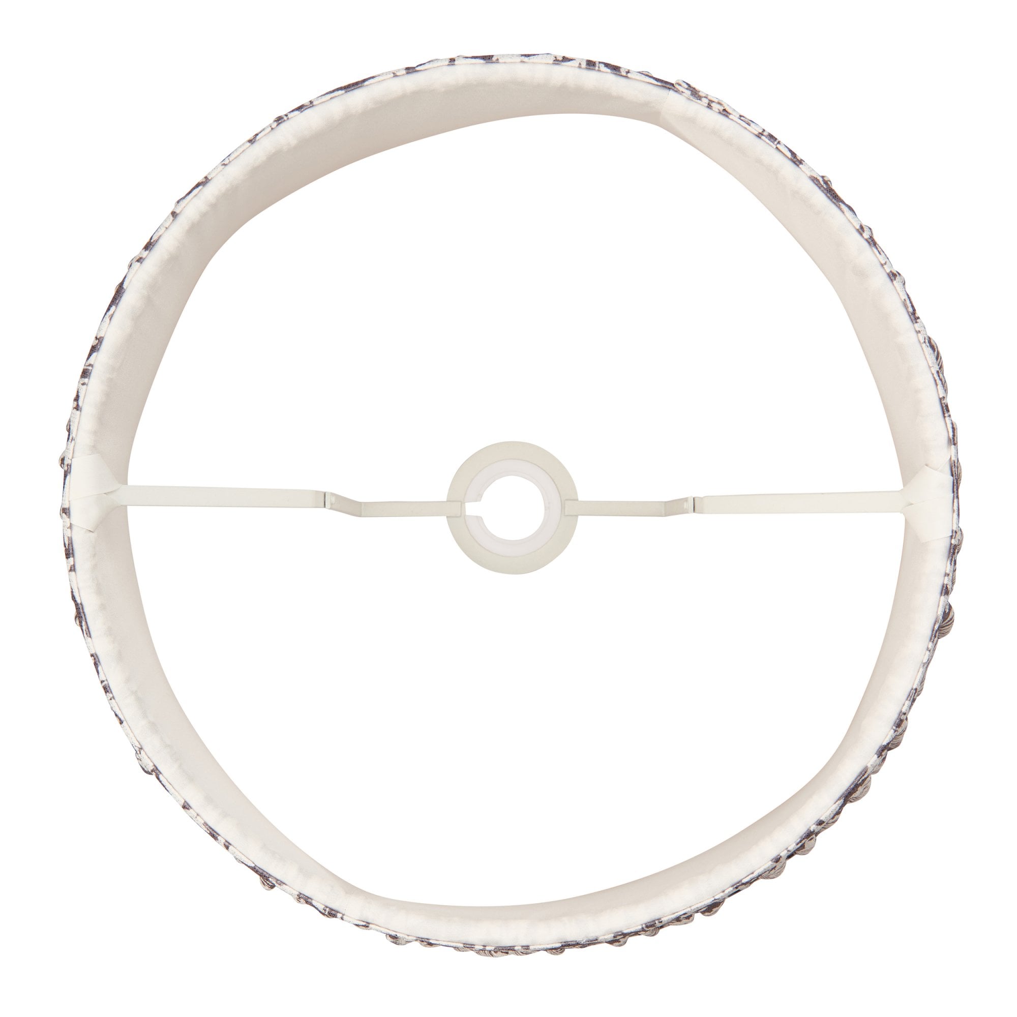 Endon Leaf Single Light Shade 35cm - Pearl Grey Fabric