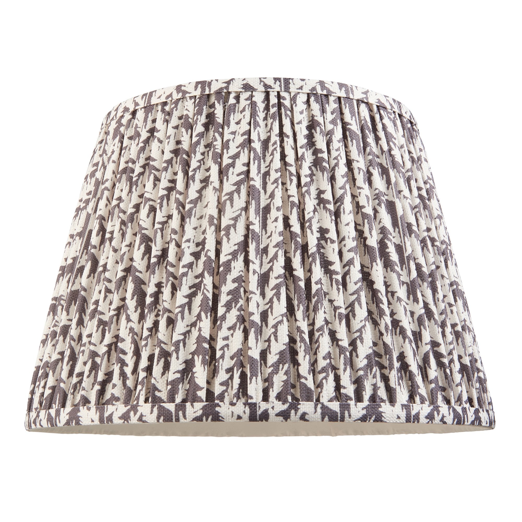 Endon Leaf Single Light Shade 35cm - Pearl Grey Fabric