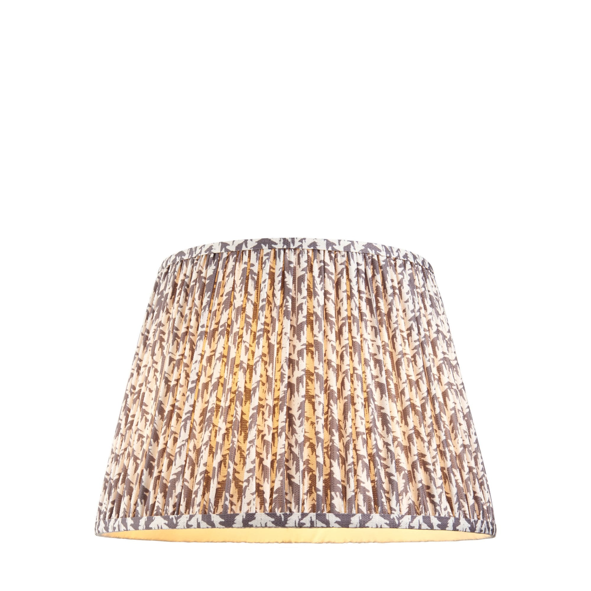 Endon Leaf Single Light Shade 40cm - Pearl Grey Fabric