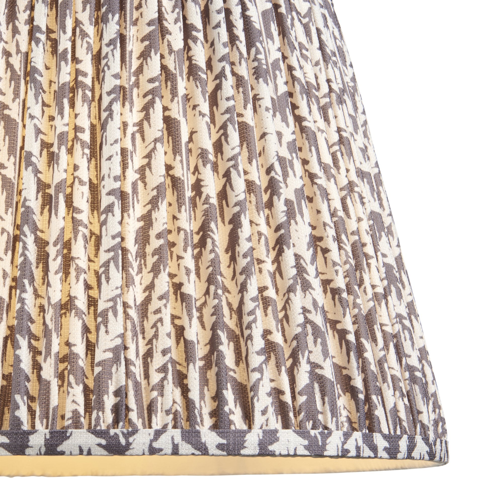 Endon Leaf Single Light Shade 40cm - Pearl Grey Fabric
