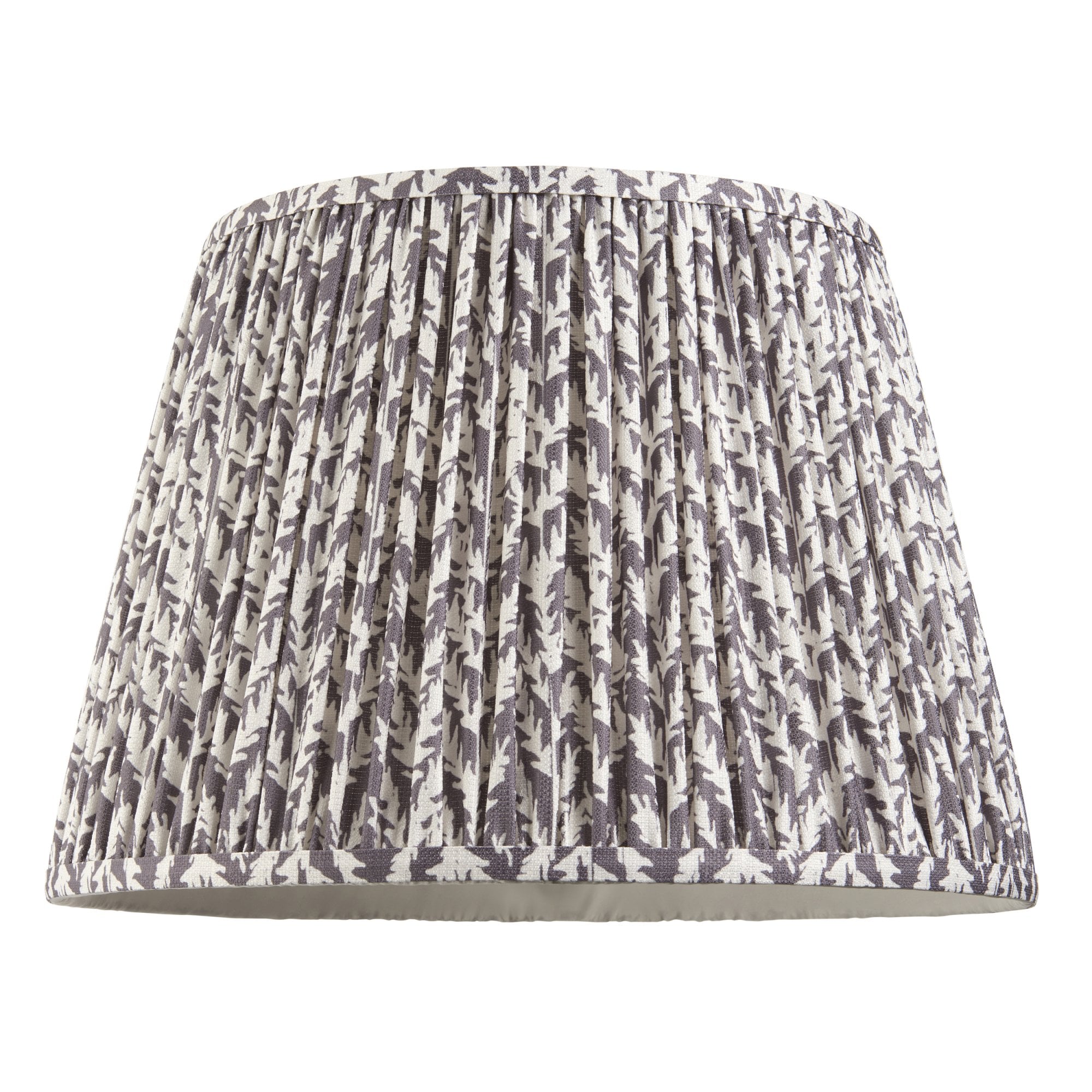 Endon Leaf Single Light Shade 40cm - Pearl Grey Fabric