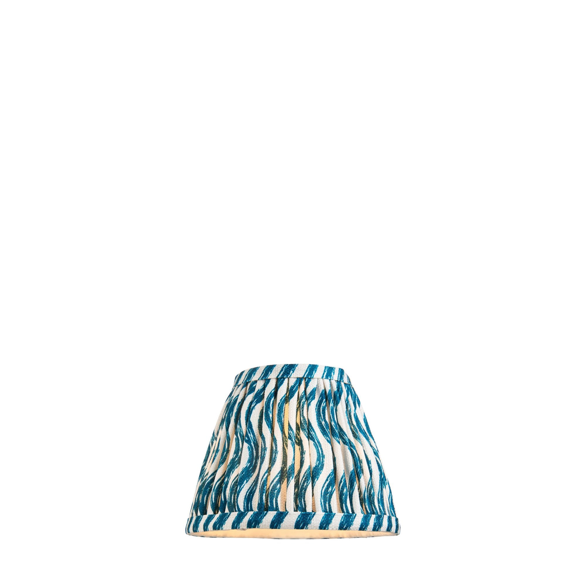 Endon Ripple Single Light Shade 16cm - Marlin Blue Fabric
