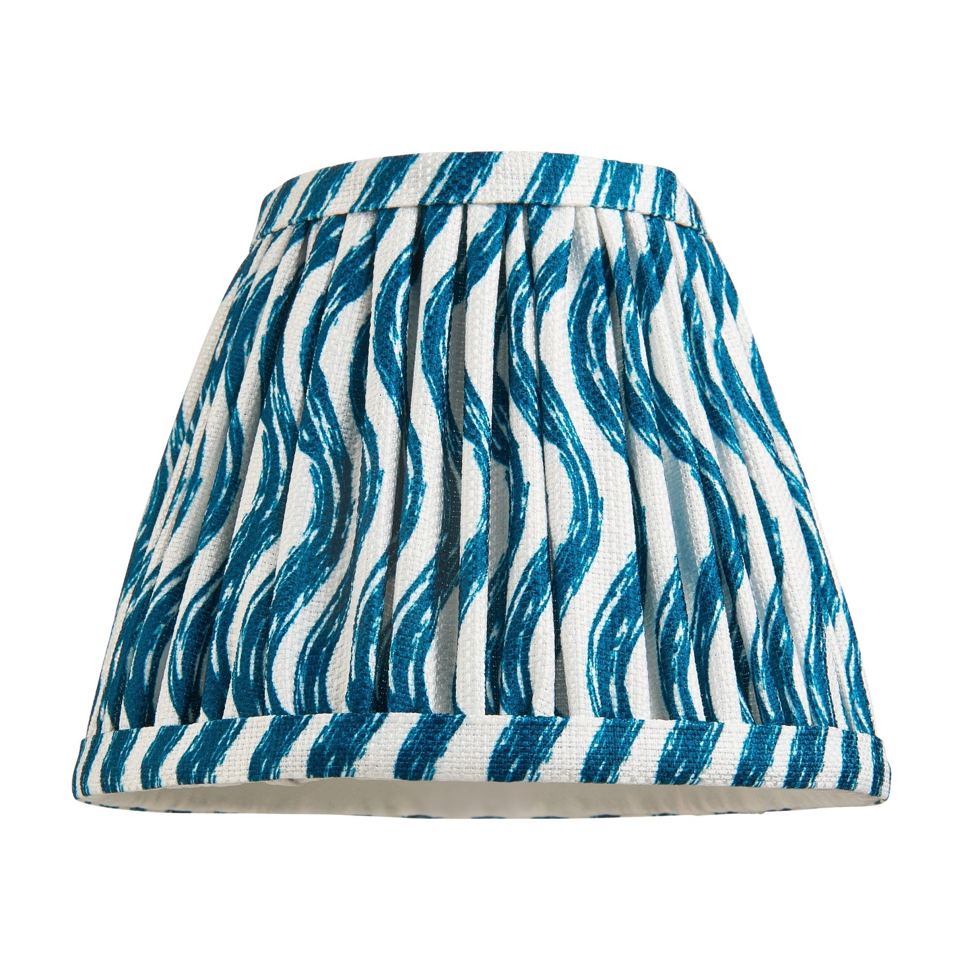 Endon Ripple Single Light Shade 16cm - Marlin Blue Fabric