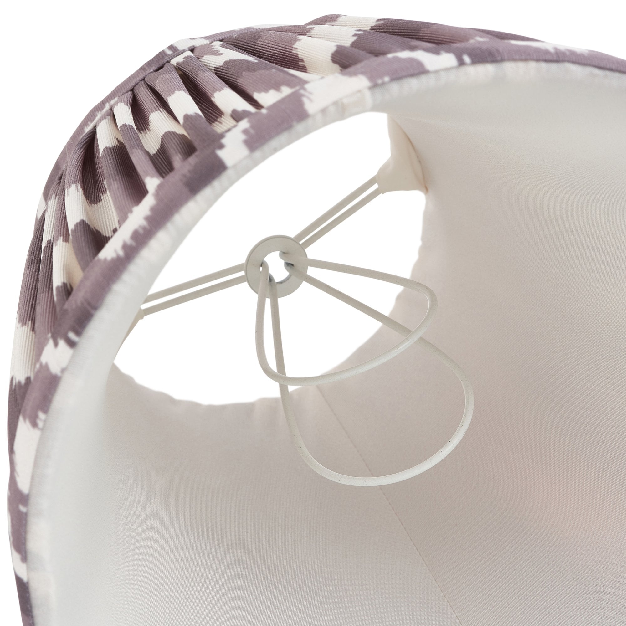 Endon Zigzag Single Light Shade 16cm - Pearl Grey Fabric