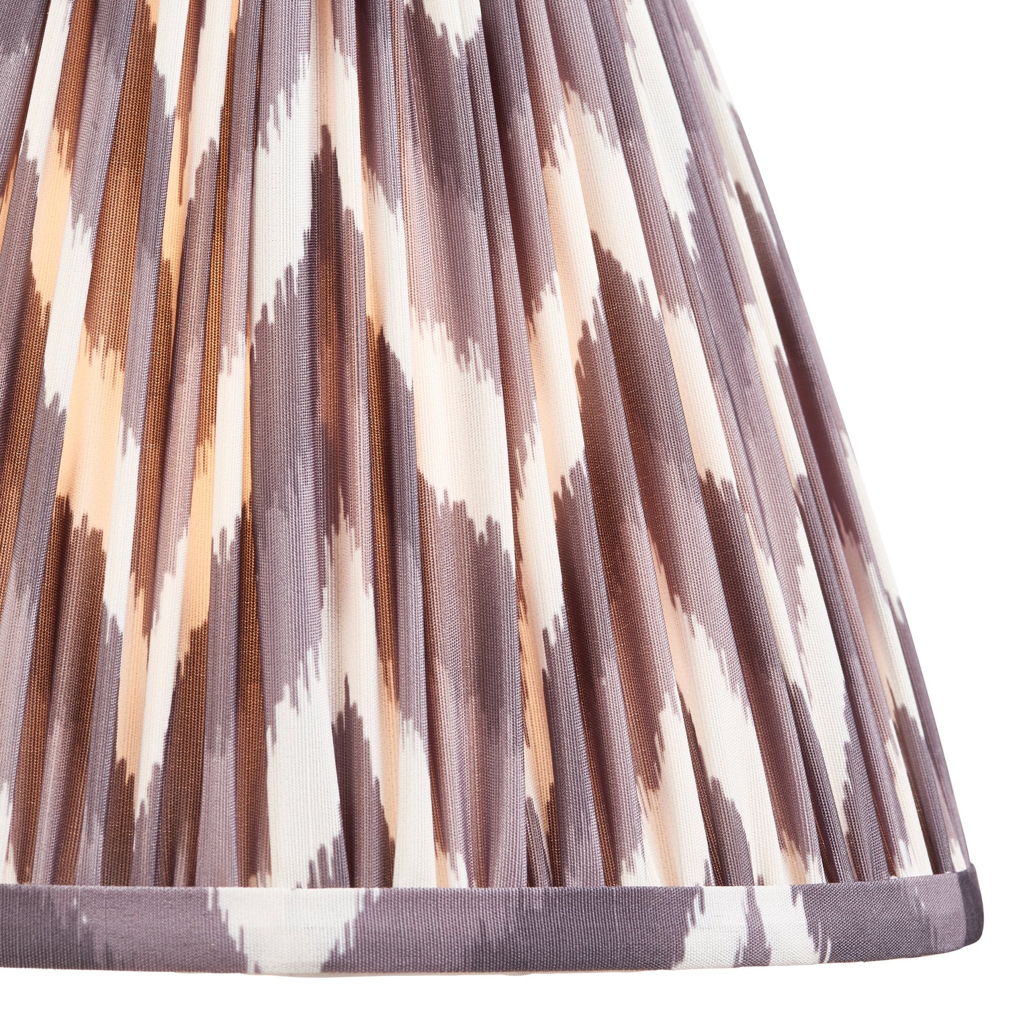 Endon Zigzag Single Light Shade 25cm - Pearl Grey Fabric