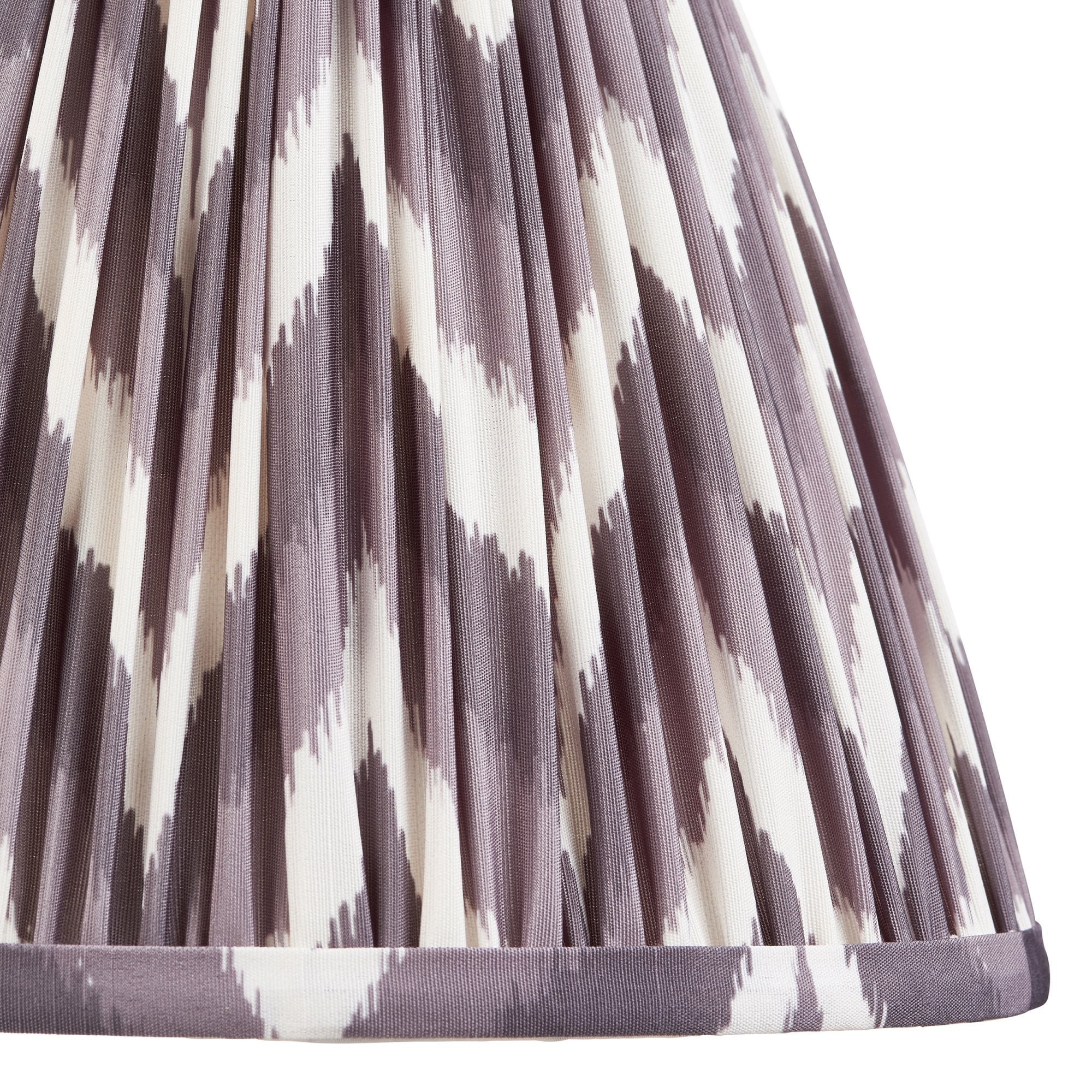 Endon Zigzag Single Light Shade 25cm - Pearl Grey Fabric