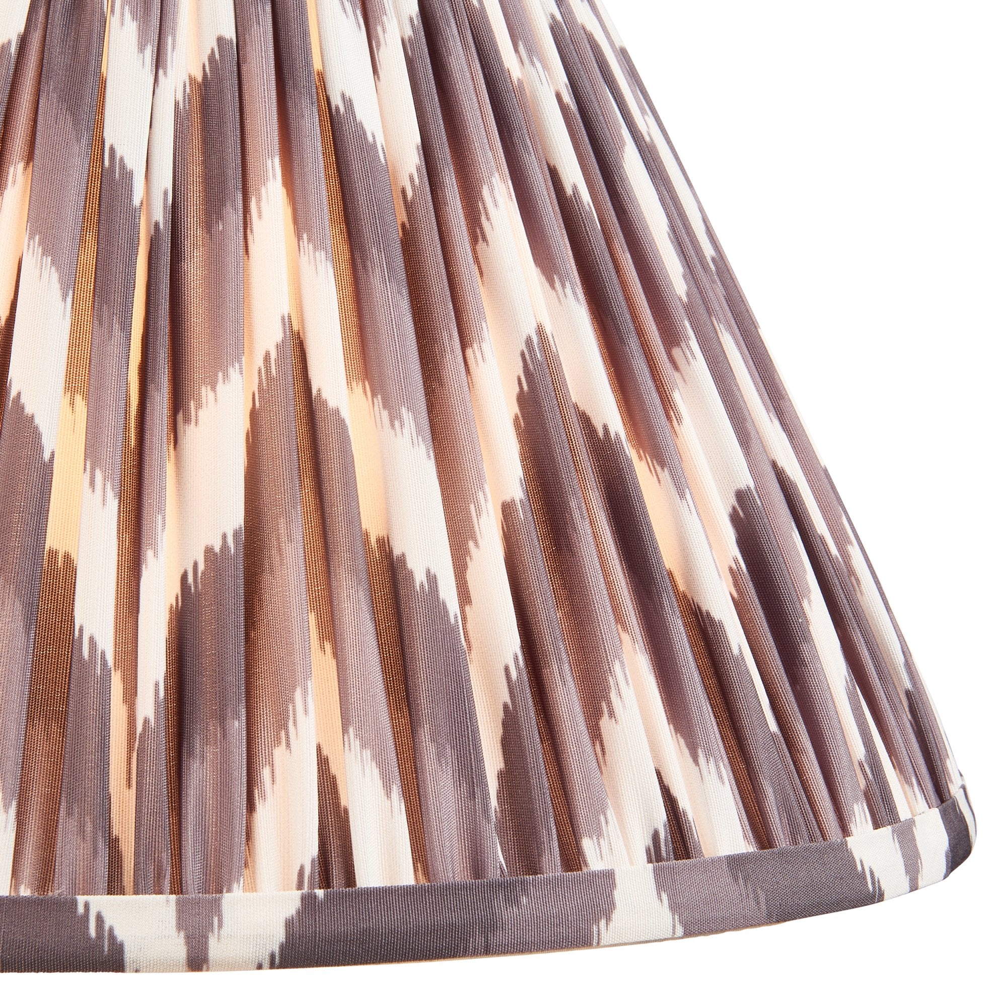 Endon Zigzag Single Light Shade 30cm - Pearl Grey Fabric
