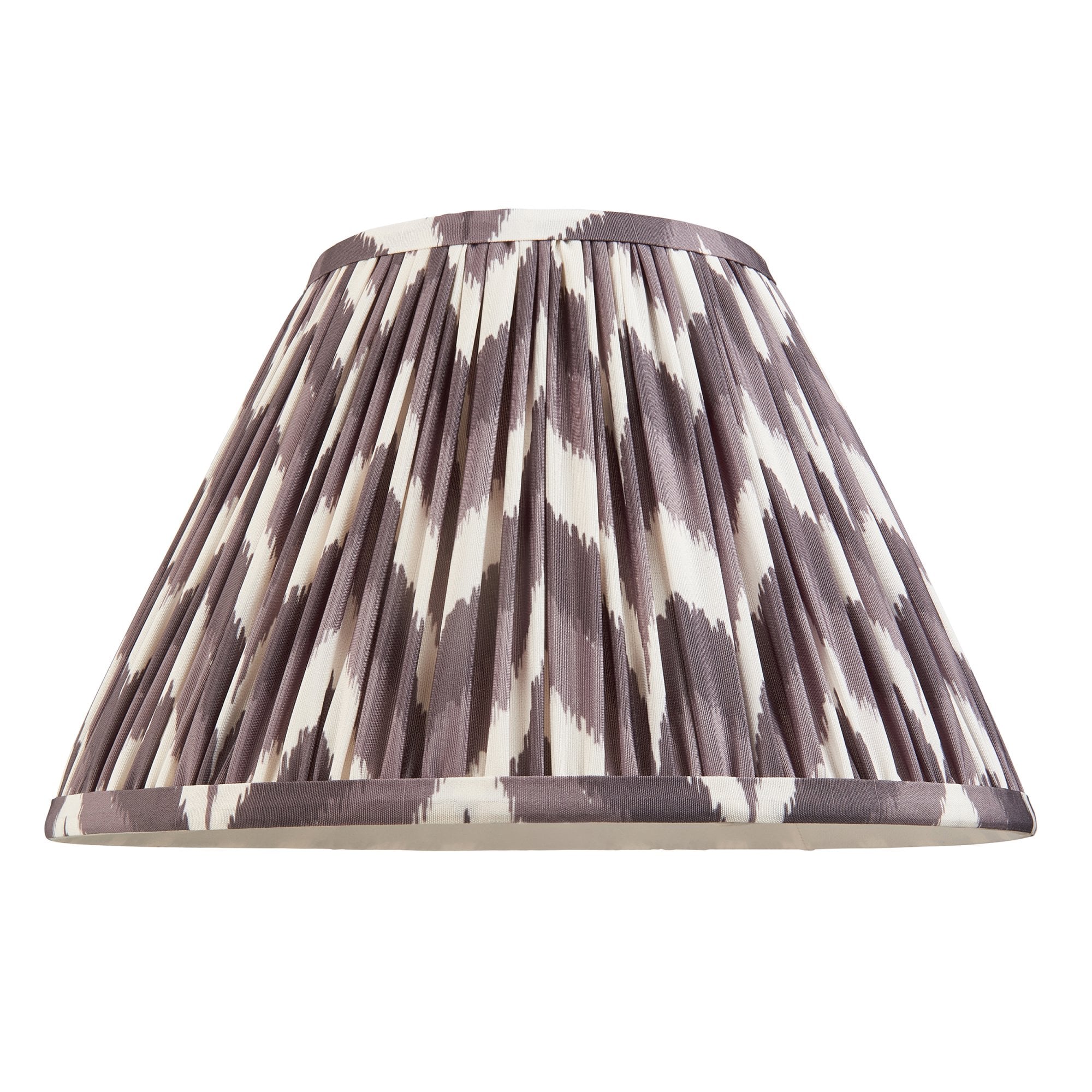 Endon Zigzag Single Light Shade 30cm - Pearl Grey Fabric