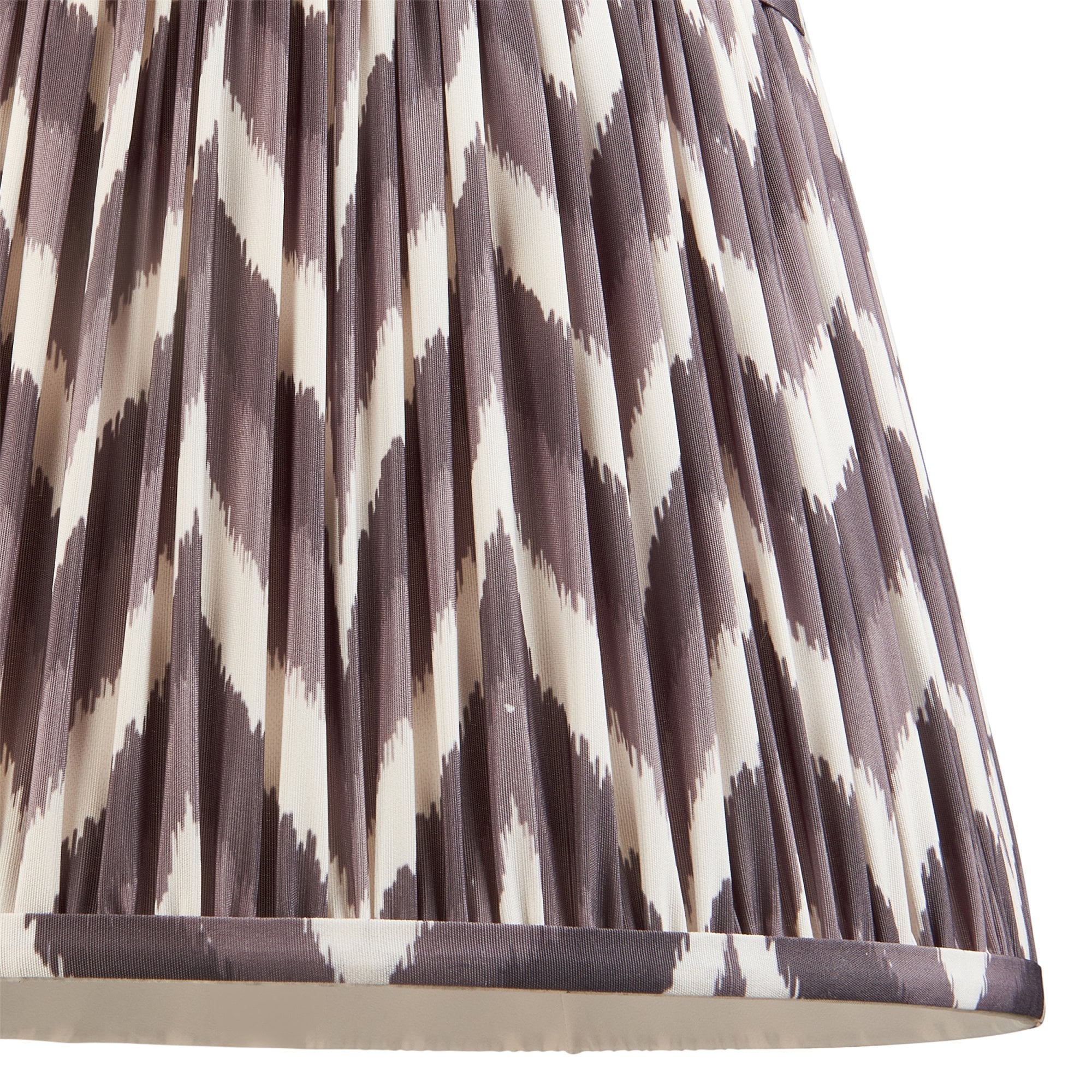 Endon Zigzag Single Light Shade 35cm - Pearl Grey Fabric