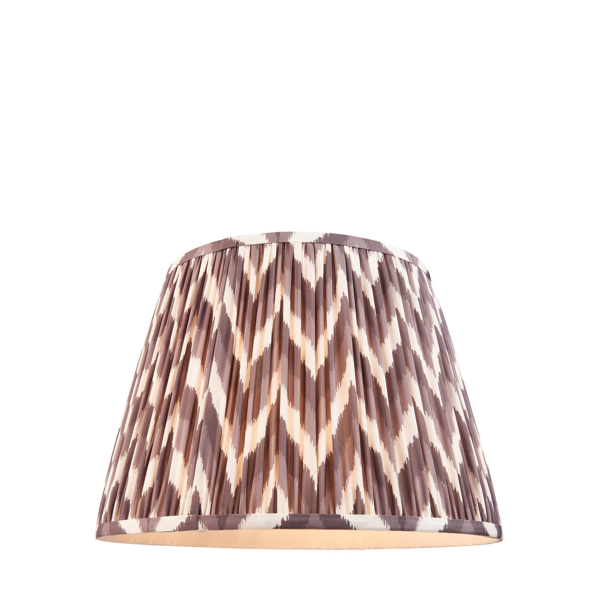 Endon Zigzag Single Light Shade 40cm - Pearl Grey Fabric