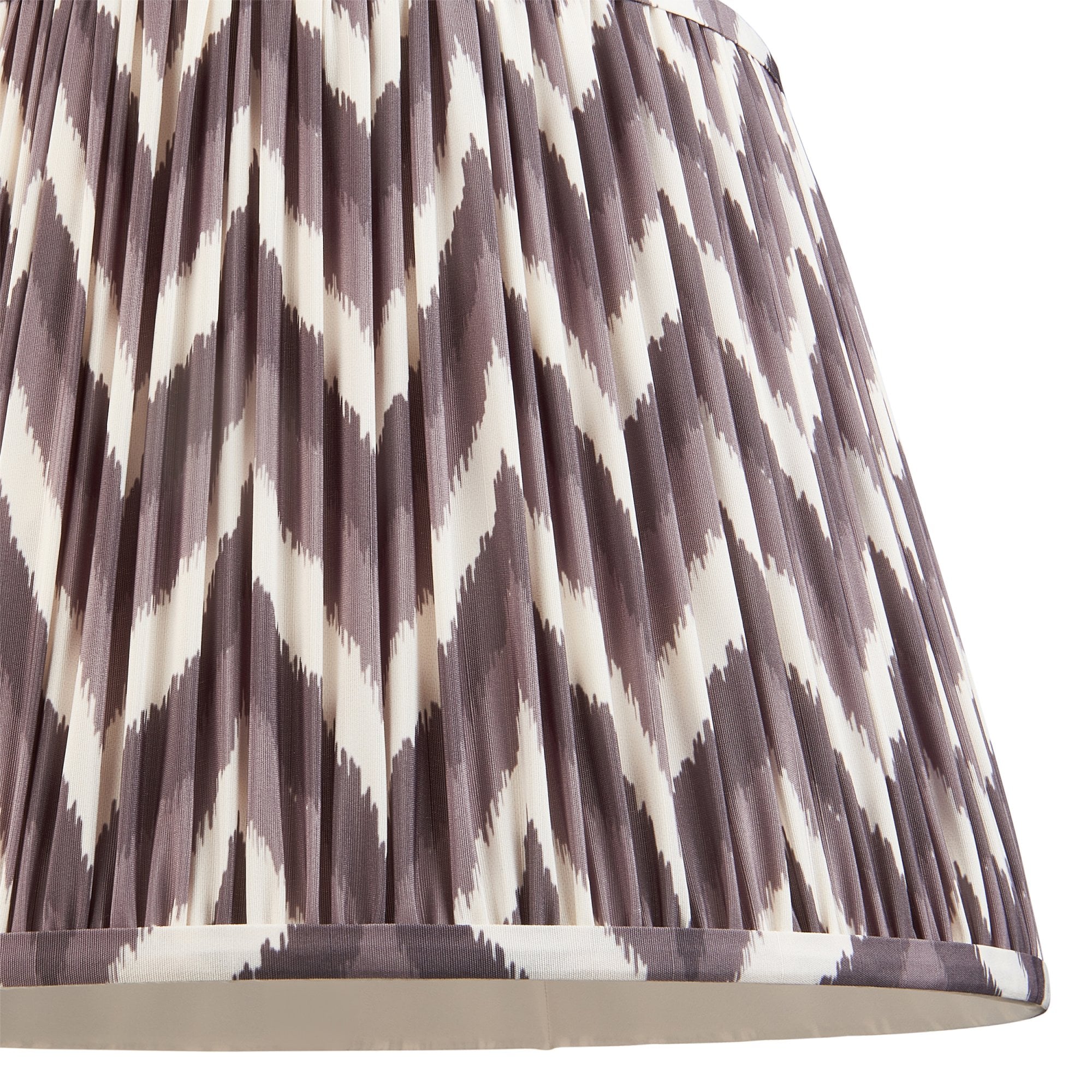 Endon Zigzag Single Light Shade 40cm - Pearl Grey Fabric