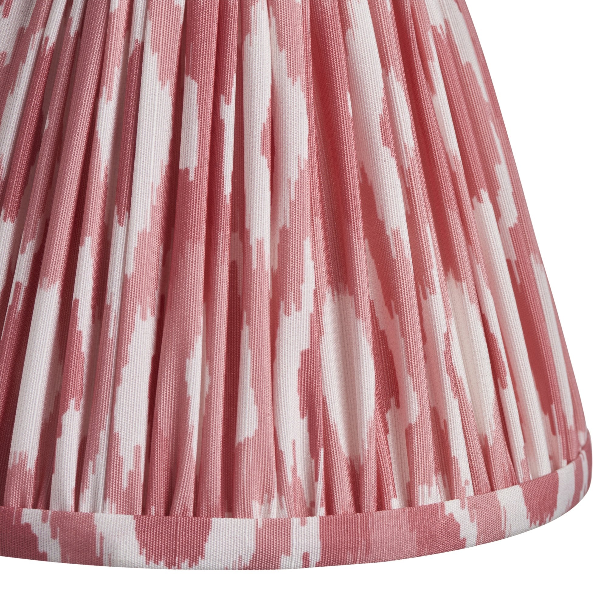 Endon Ikat Single Light Shade 16cm - Coral Pink Fabric