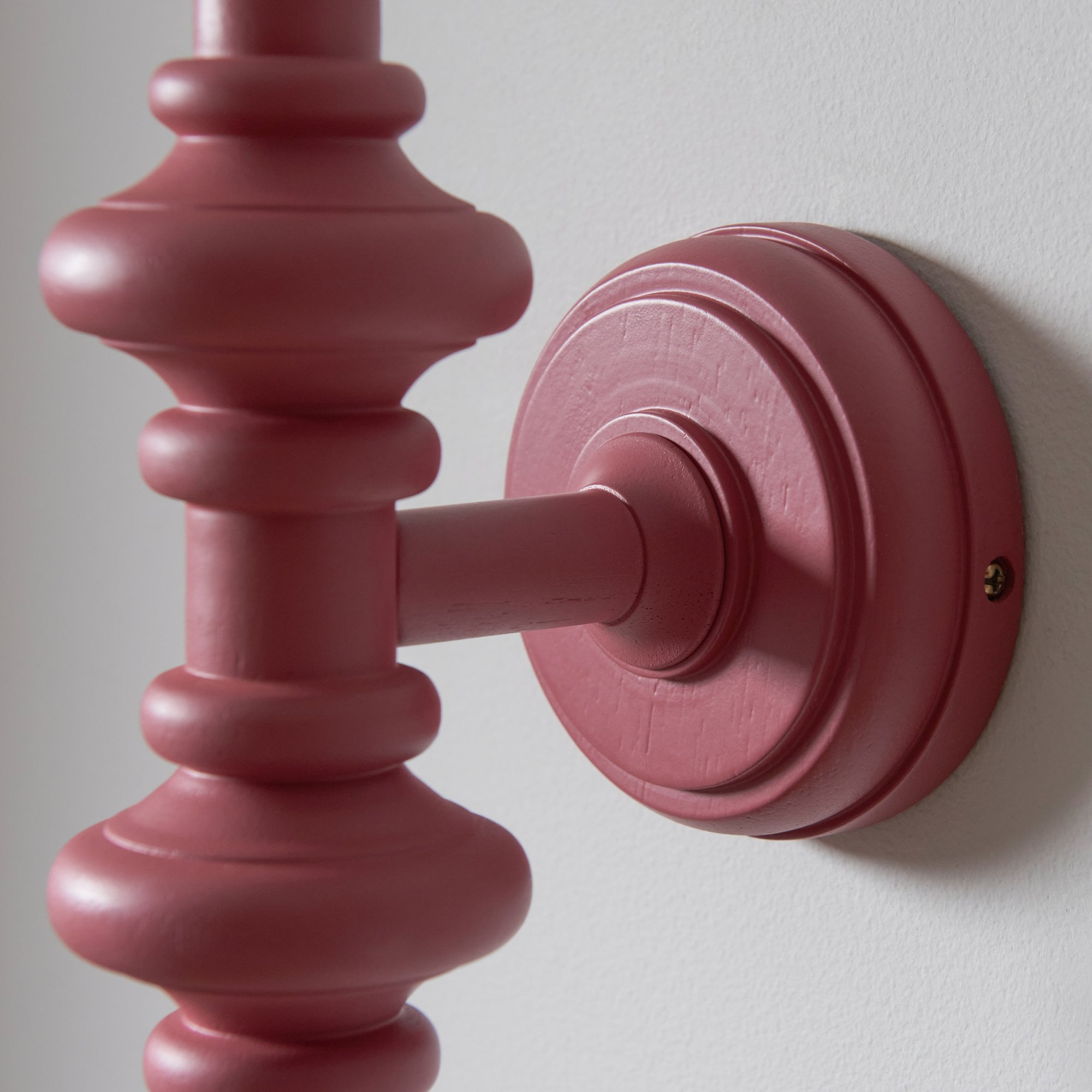 Endon Carnaby Single Light Wall - Satin Pink Clay Paint