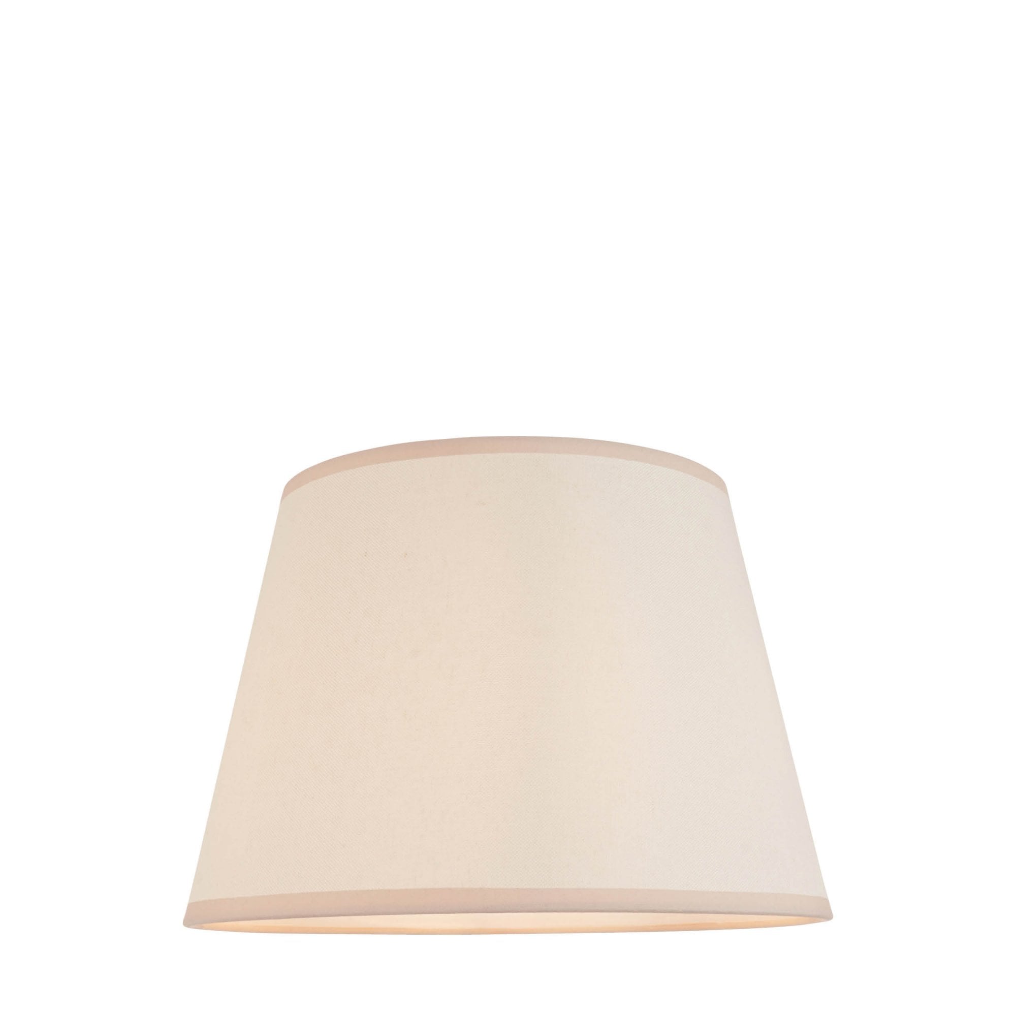 Endon Ivy Single Light Shade - Vintage White & Almond White Fabric