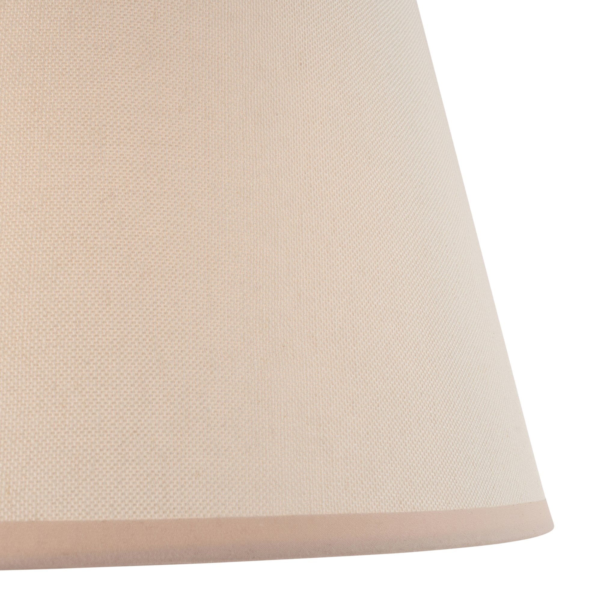 Endon Ivy Single Light Shade - Vintage White & Almond White Fabric