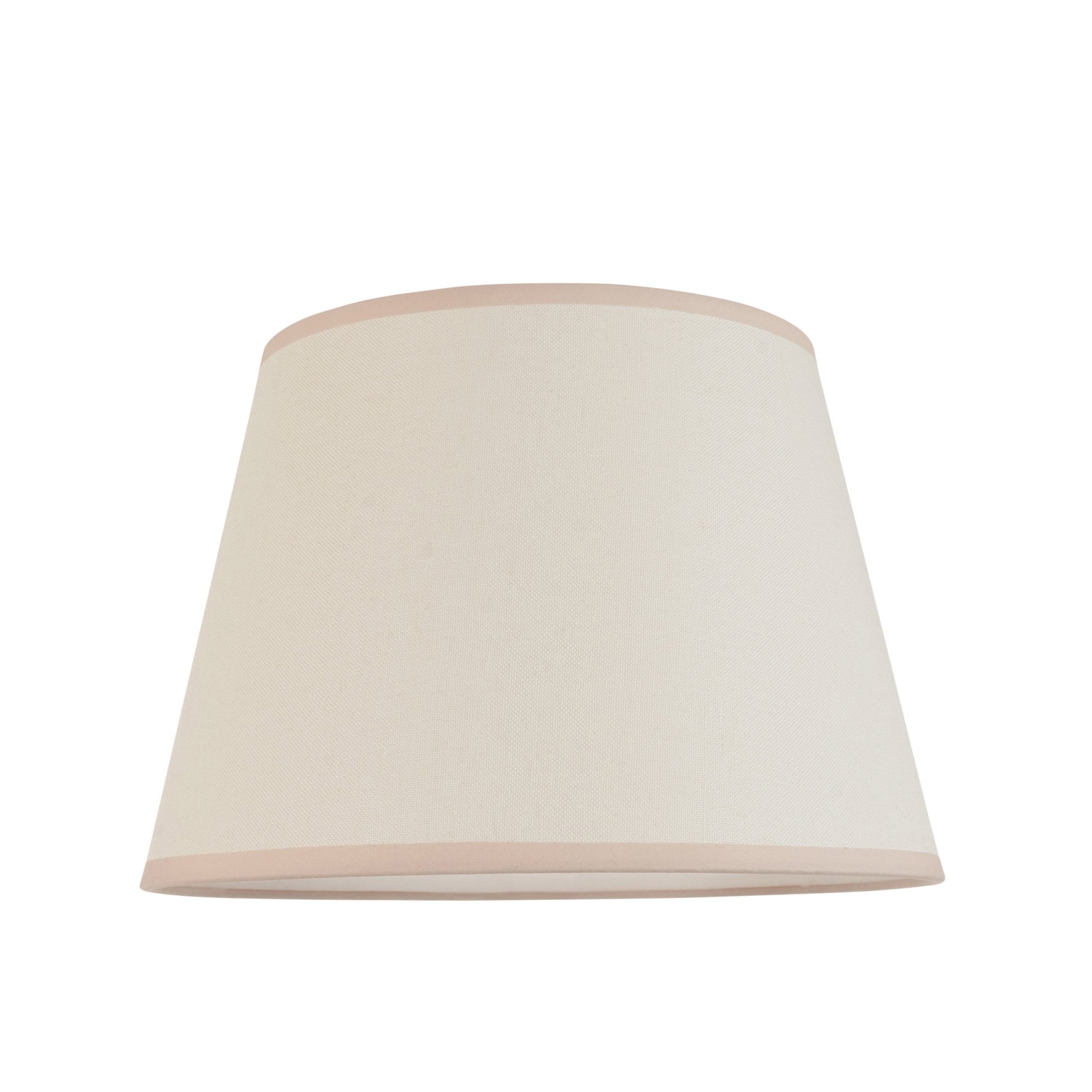 Endon Ivy Single Light Shade - Vintage White & Almond White Fabric