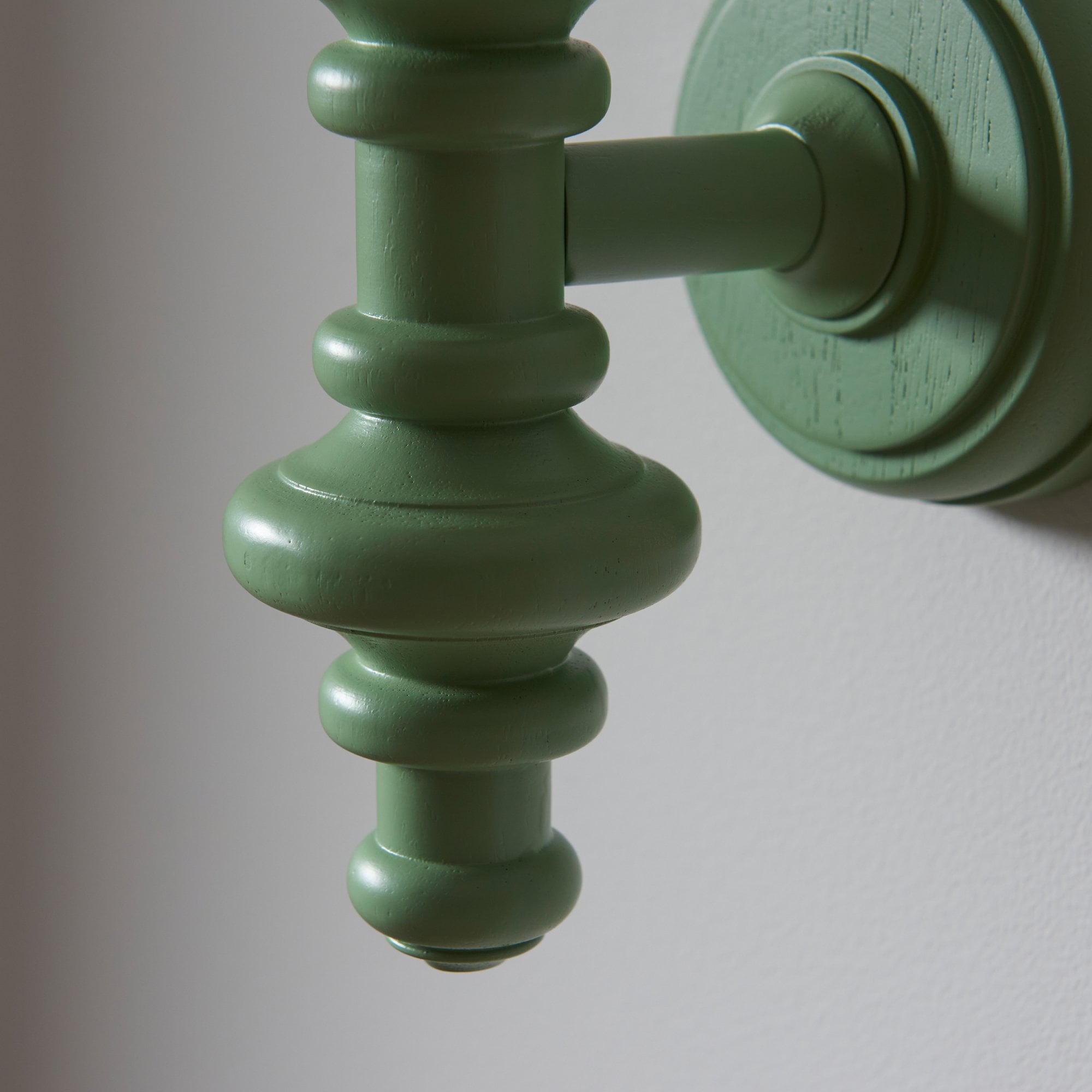 Endon Carnaby Single Light Wall - Satin Cotswold Green Paint