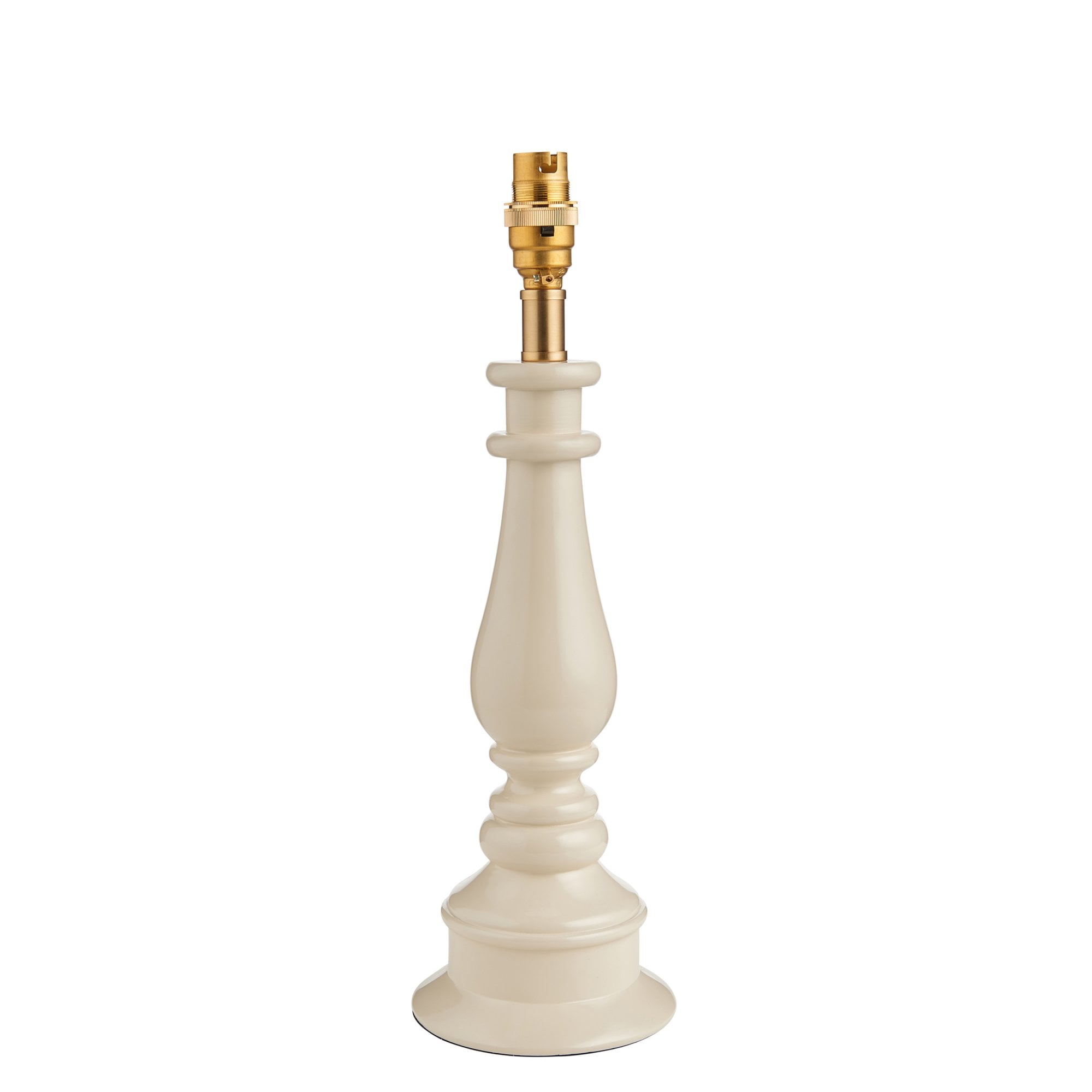 Endon Myrtle Single Light Table Lamp - Almond White & Warm Brass Plate