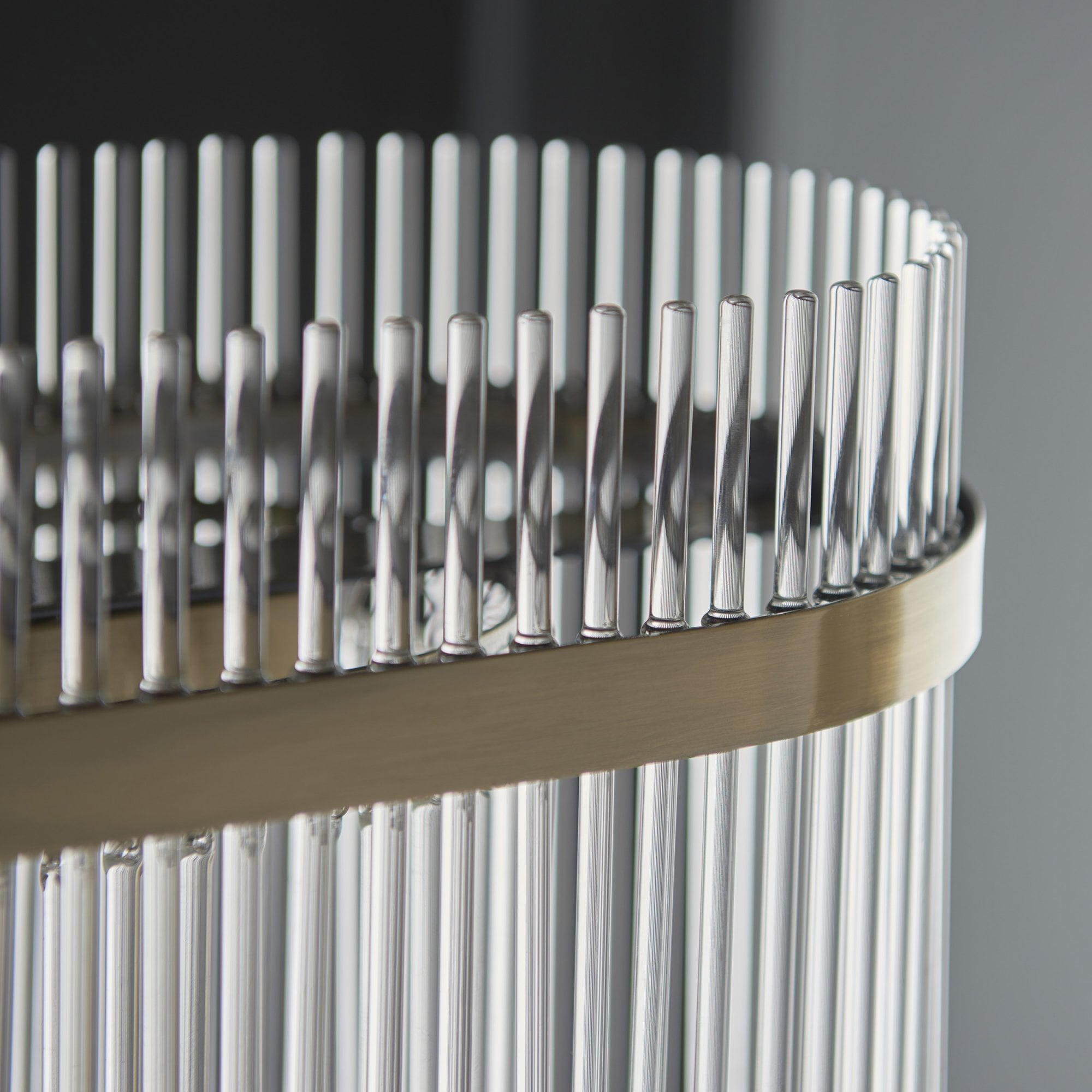 Endon Marietta 4 Light Pendant - Antique Brass Plate & Clear Glass