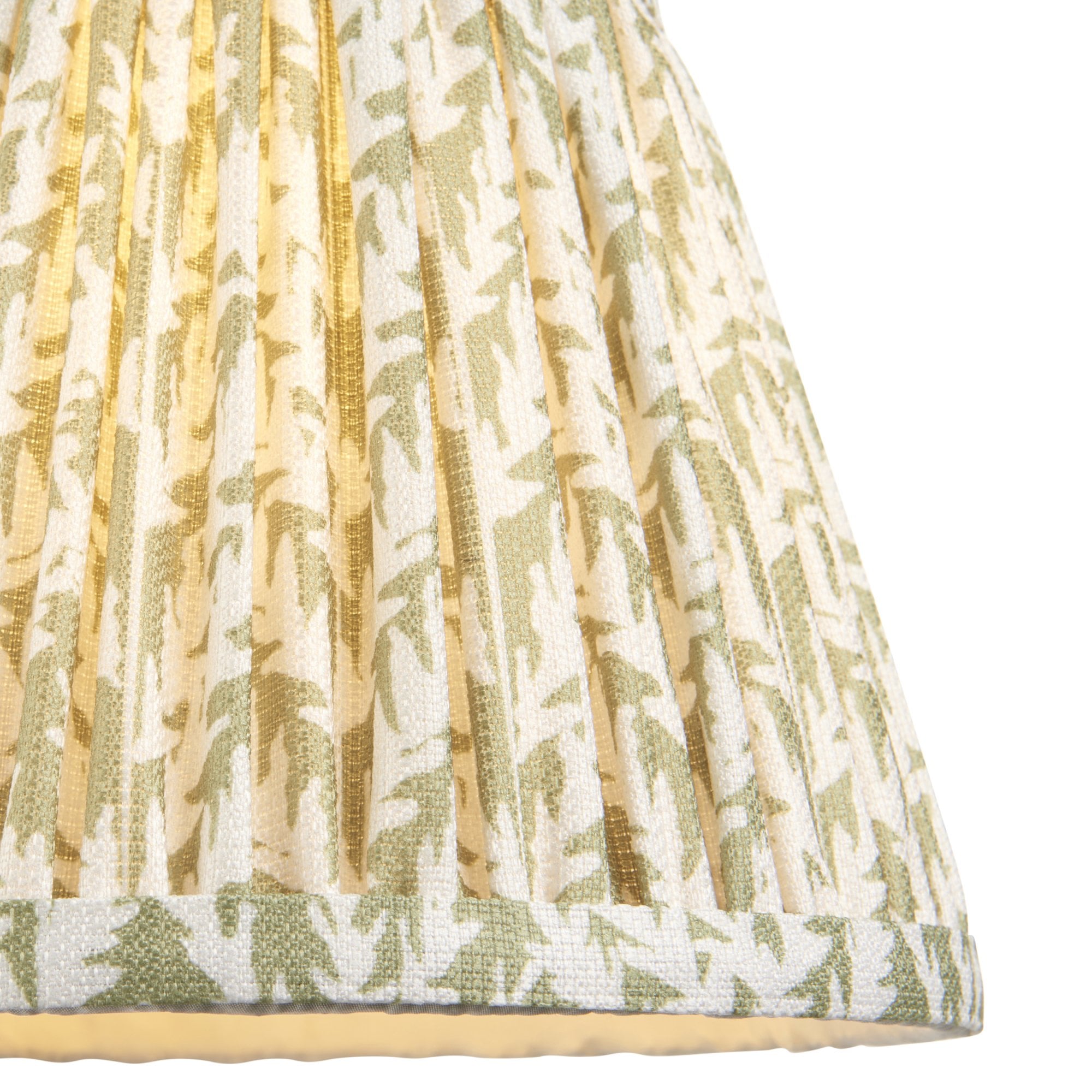 Endon Leaf Single Light Shade 20cm - Herb Garden Green Fabric