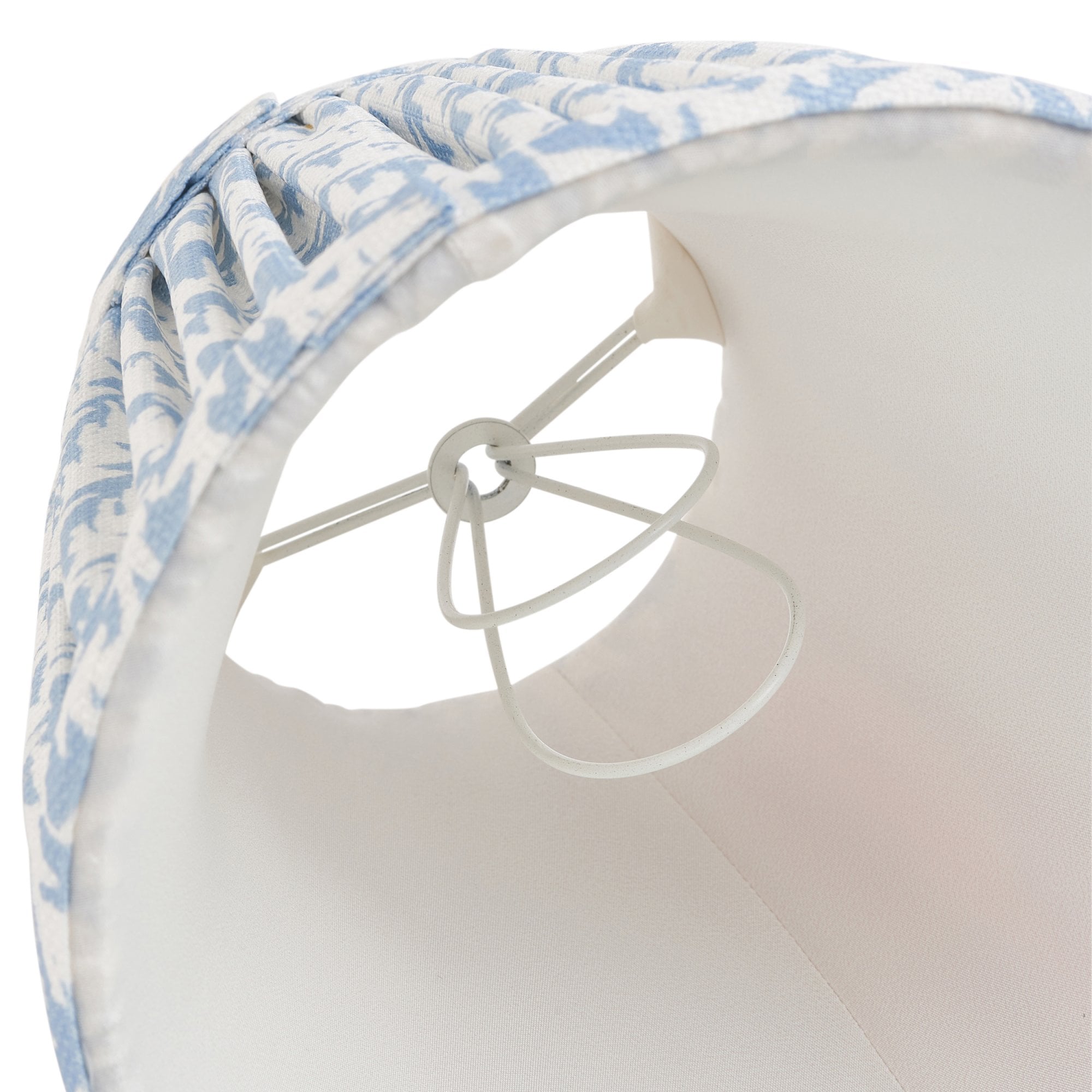 Endon Leaf Single Light Shade 16cm - Shell Bay Blue Fabric