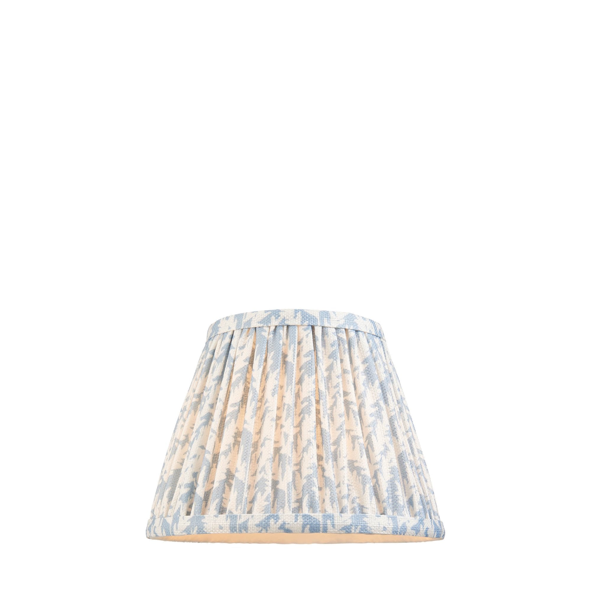 Endon Leaf Single Light Shade 20cm - Shell Bay Blue Fabric