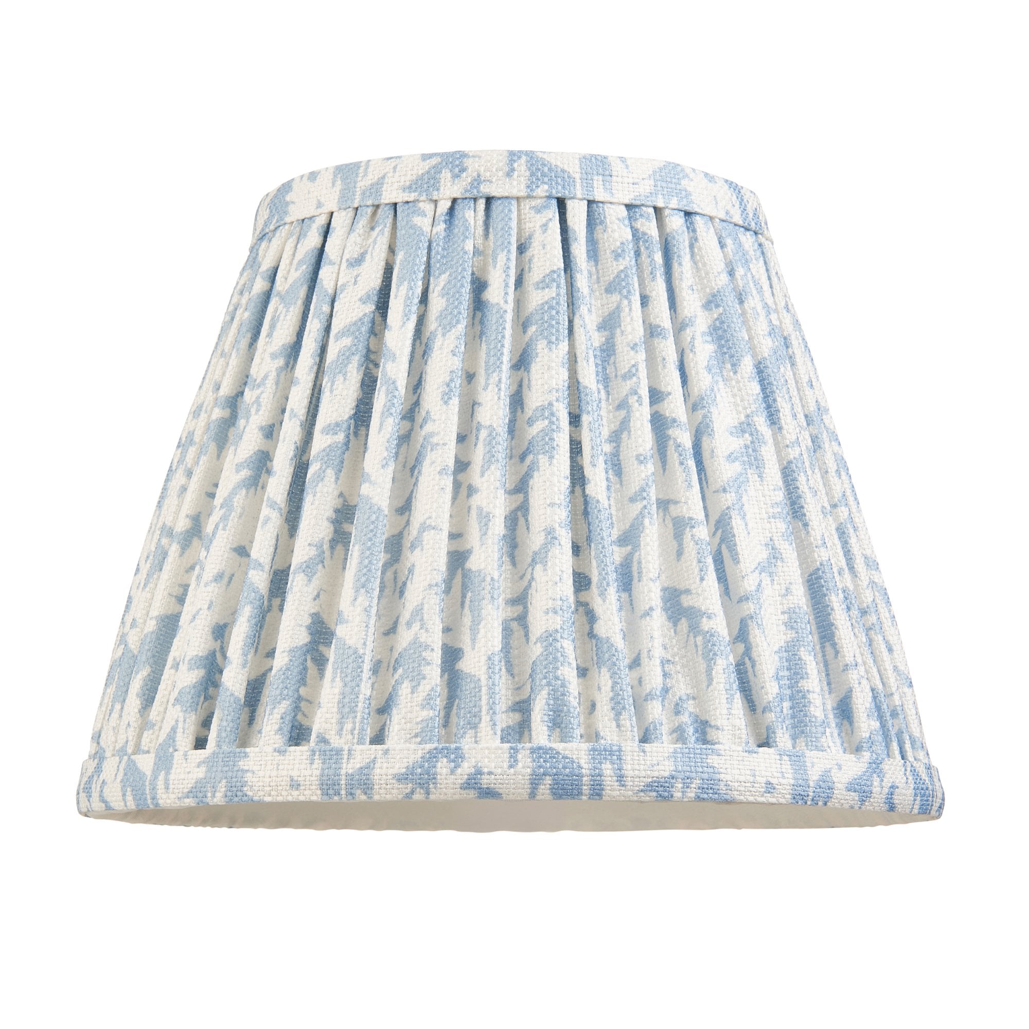 Endon Leaf Single Light Shade 20cm - Shell Bay Blue Fabric