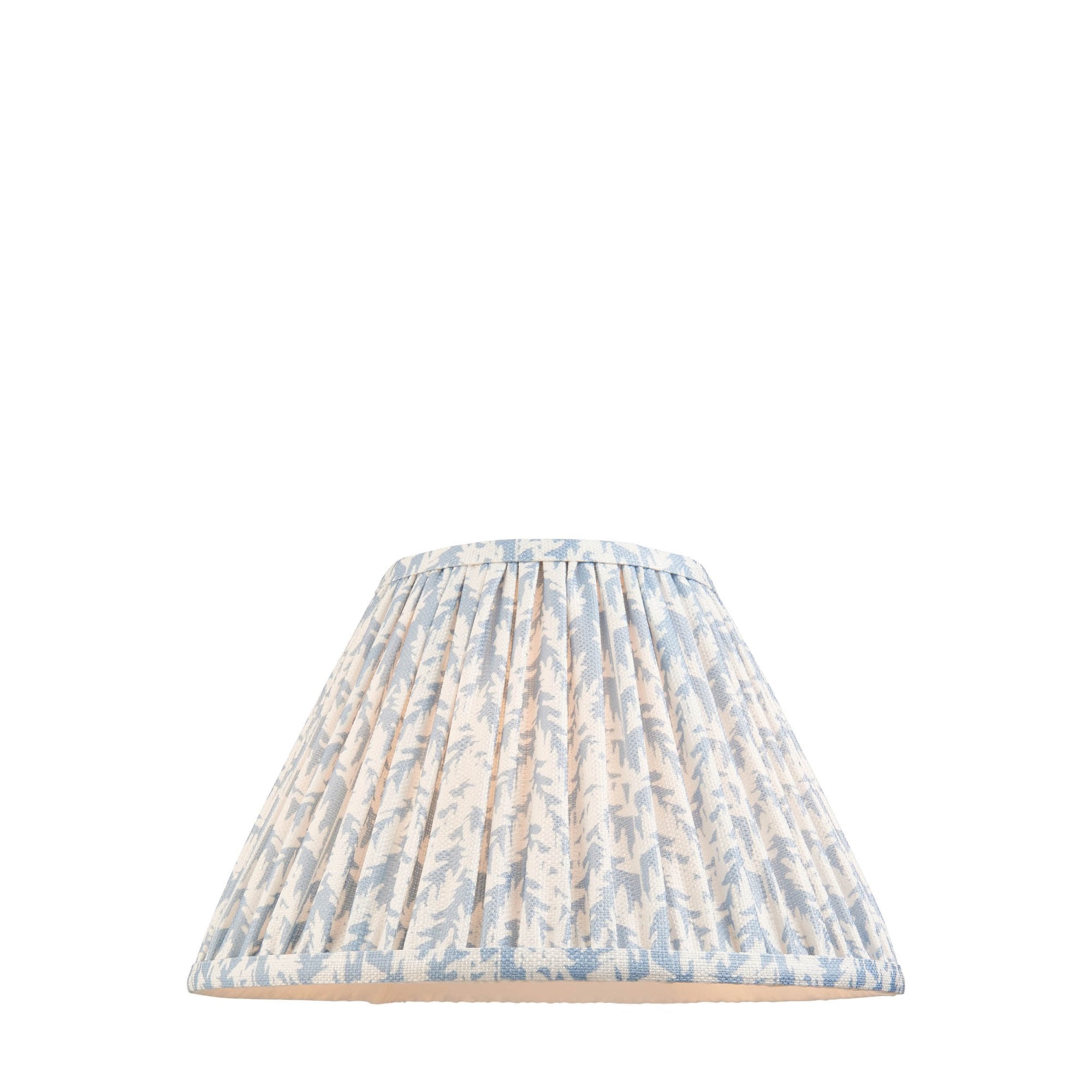 Endon Leaf Single Light Shade 30cm - Shell Bay Blue Fabric