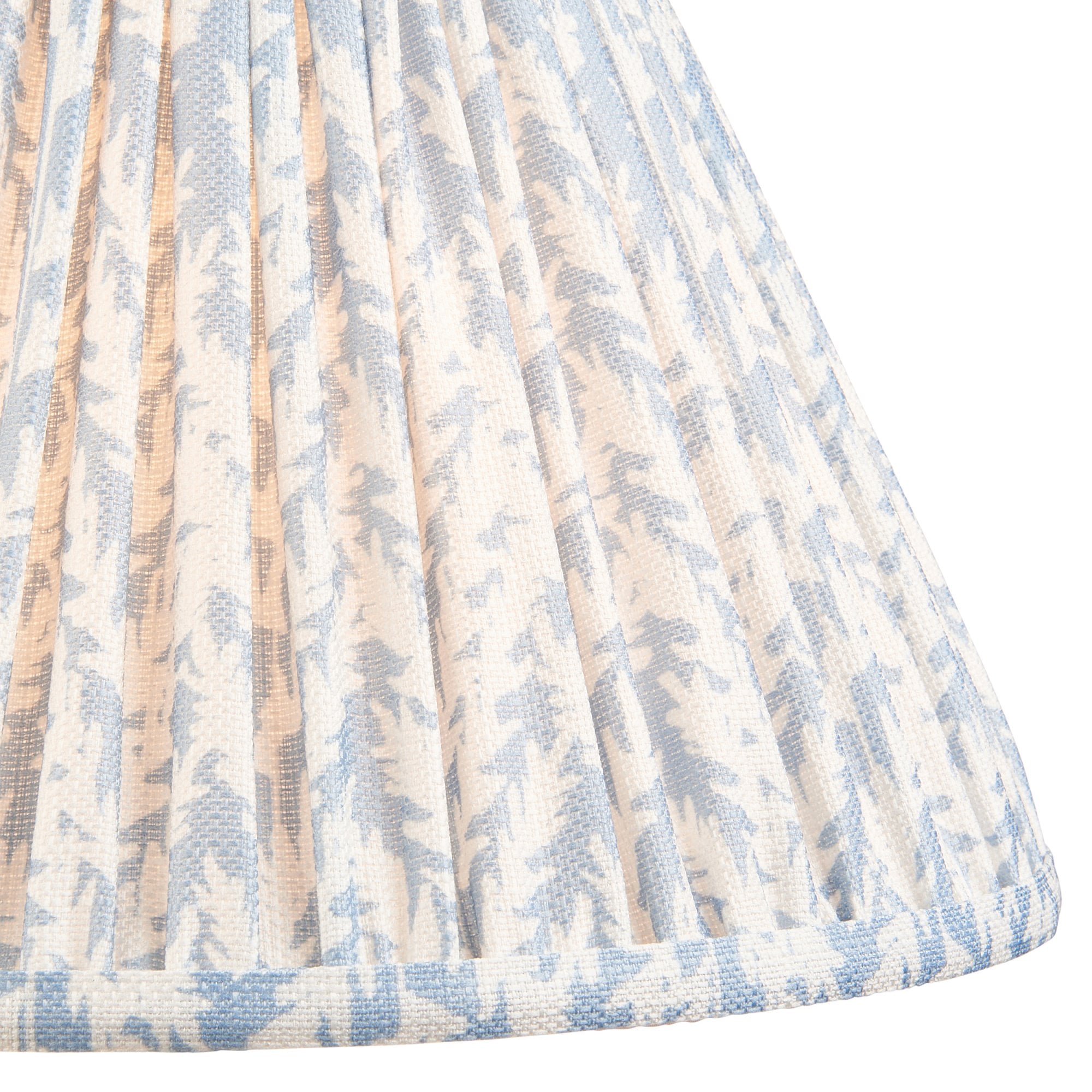 Endon Leaf Single Light Shade 30cm - Shell Bay Blue Fabric