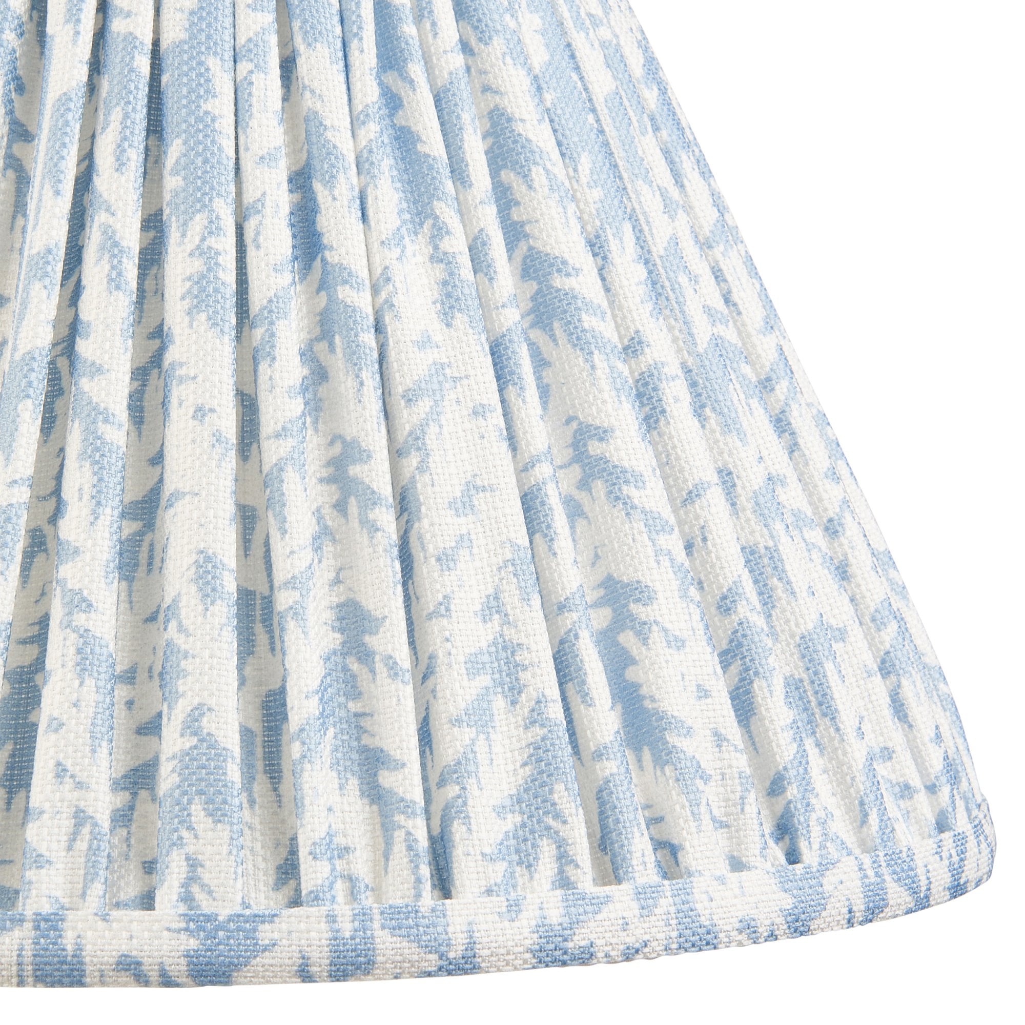 Endon Leaf Single Light Shade 30cm - Shell Bay Blue Fabric