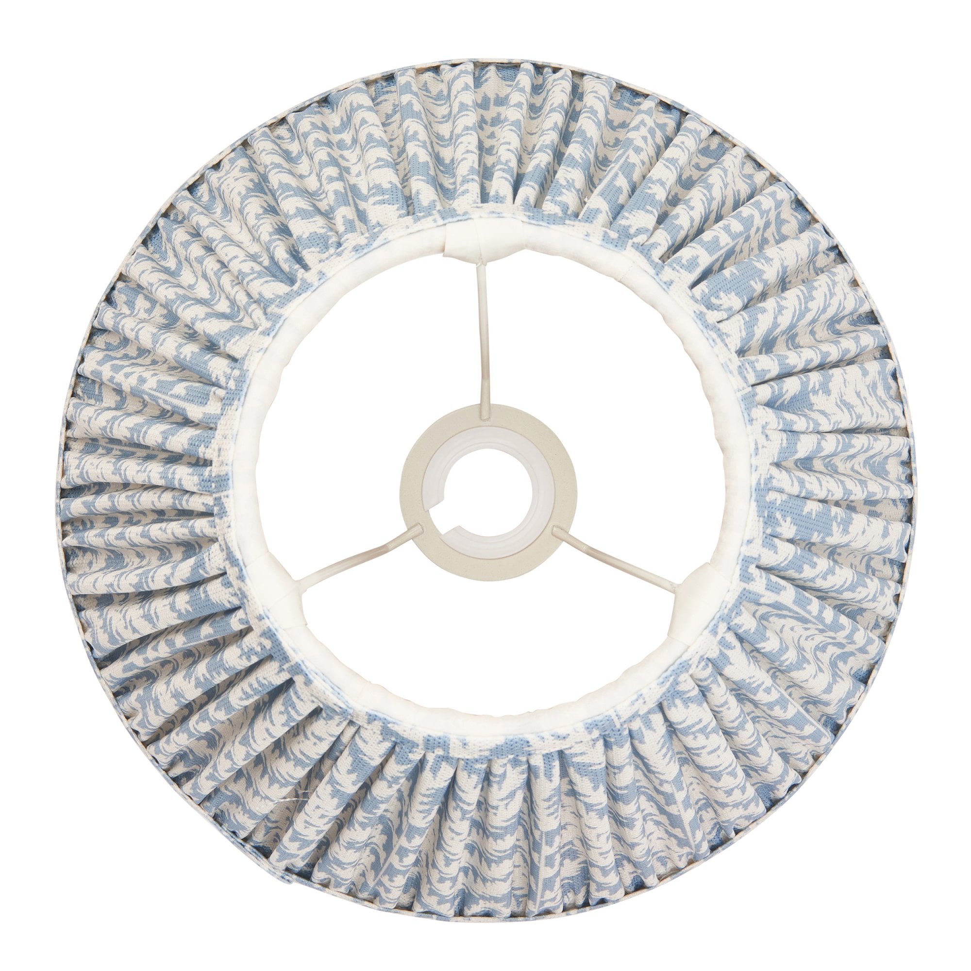 Endon Leaf Single Light Shade 30cm - Shell Bay Blue Fabric